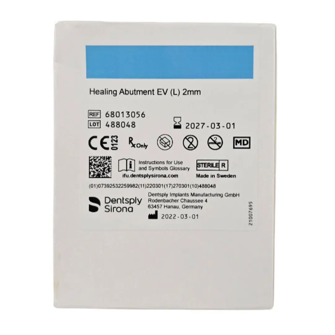 Dentsply Implants Manufacturing 68013056 Healing Abutement EV (L) 2mm DS Implants