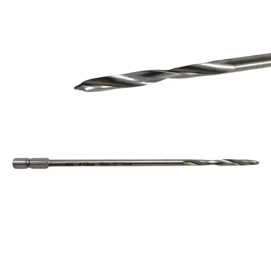 DePuy Ace 13564-70 Solid Over Drill Bit 4mm Orthopedic 5-1/2"