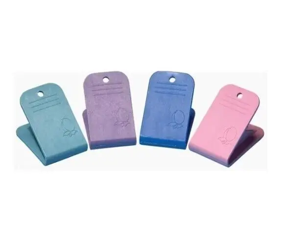 DeRoyal JPC-3NS Anesthesia Drape Peach Clamp Assorted Colors Box of 8 - Image 3