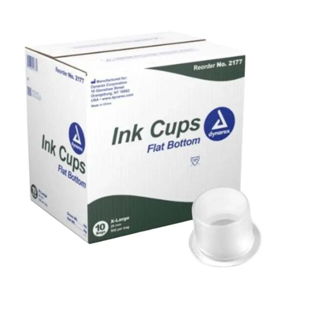 Dynarex Disposable 2175 Tattoo Machine Pigment & Ink Cups 14mm 1000 Count