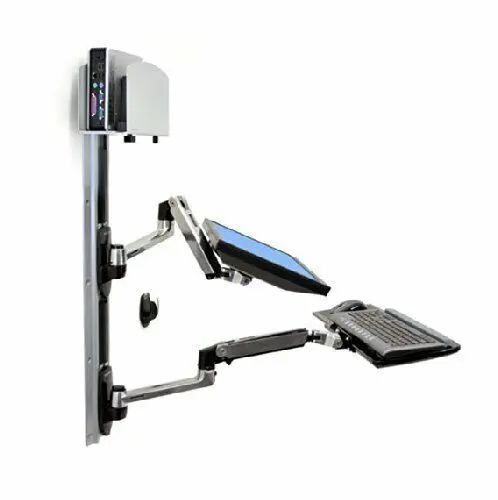 Ergotron 45-253-026 LX Wall Mount System with a Small CPU Holder - Image 2