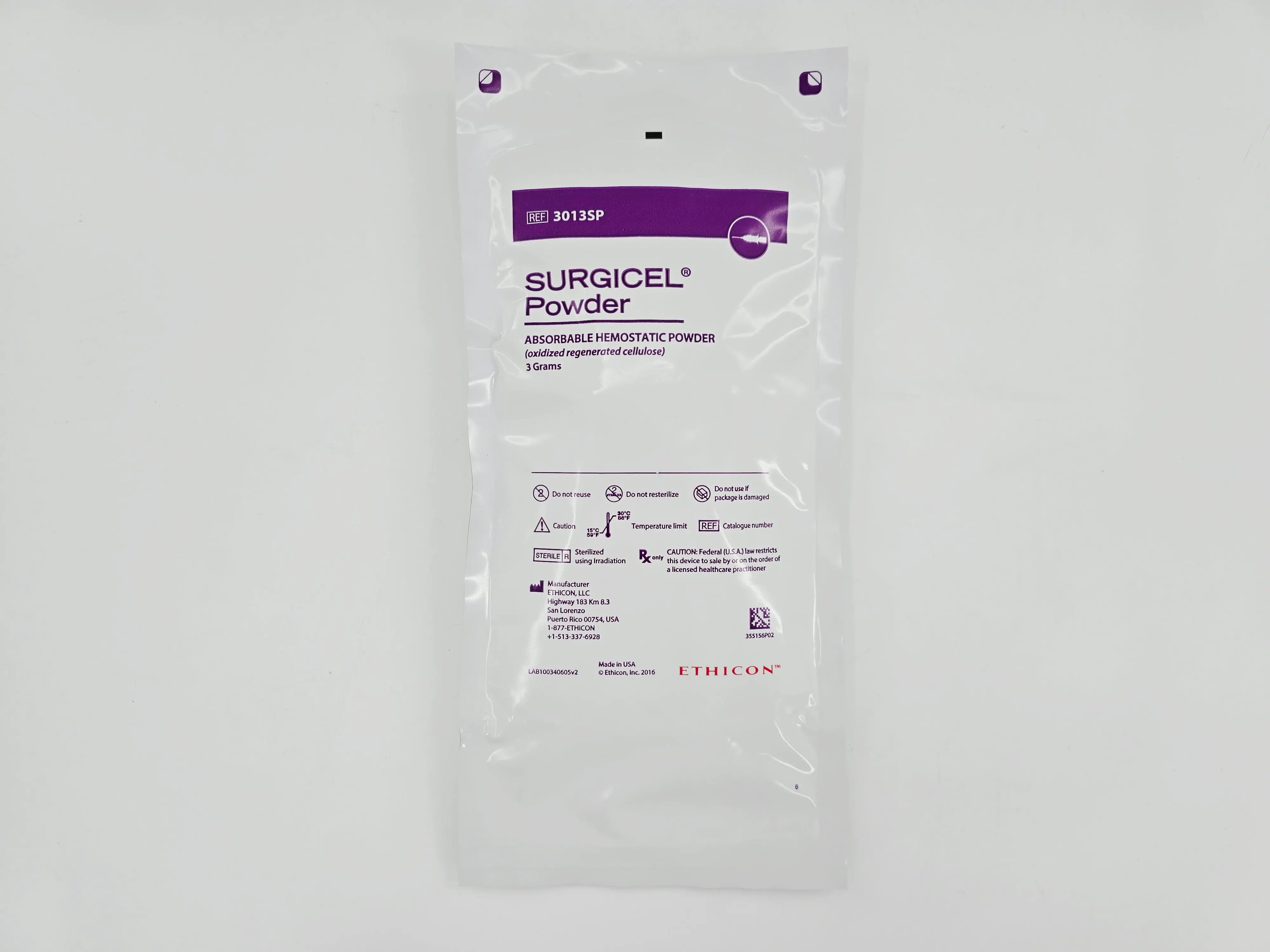 Ethicon 3013SP SURGICEL Powder Absorbable Hemostatic Powder 3 Grams - Image 2