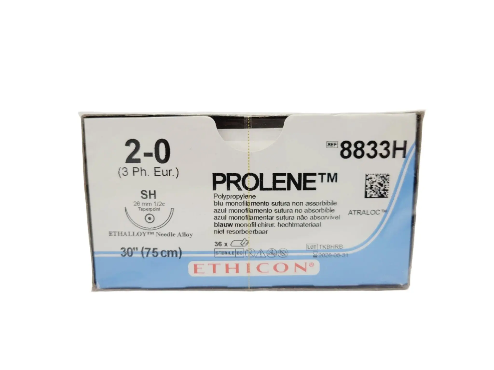 Ethicon 8833H 2-0 PROLENE BLUE 1X30" SH Box of 36