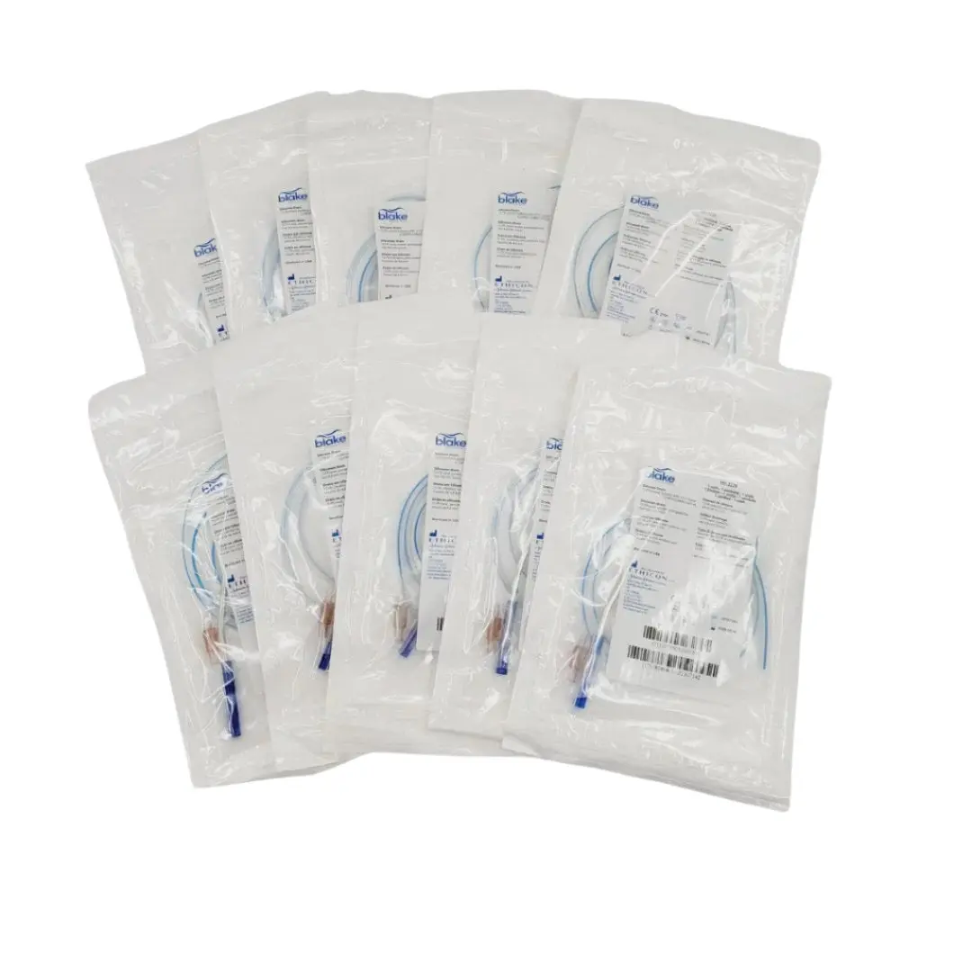 Ethicon Blake Silicone Drain 2229 15 FR Round, Hubless w/ 3/16" Trocar Lot of 10