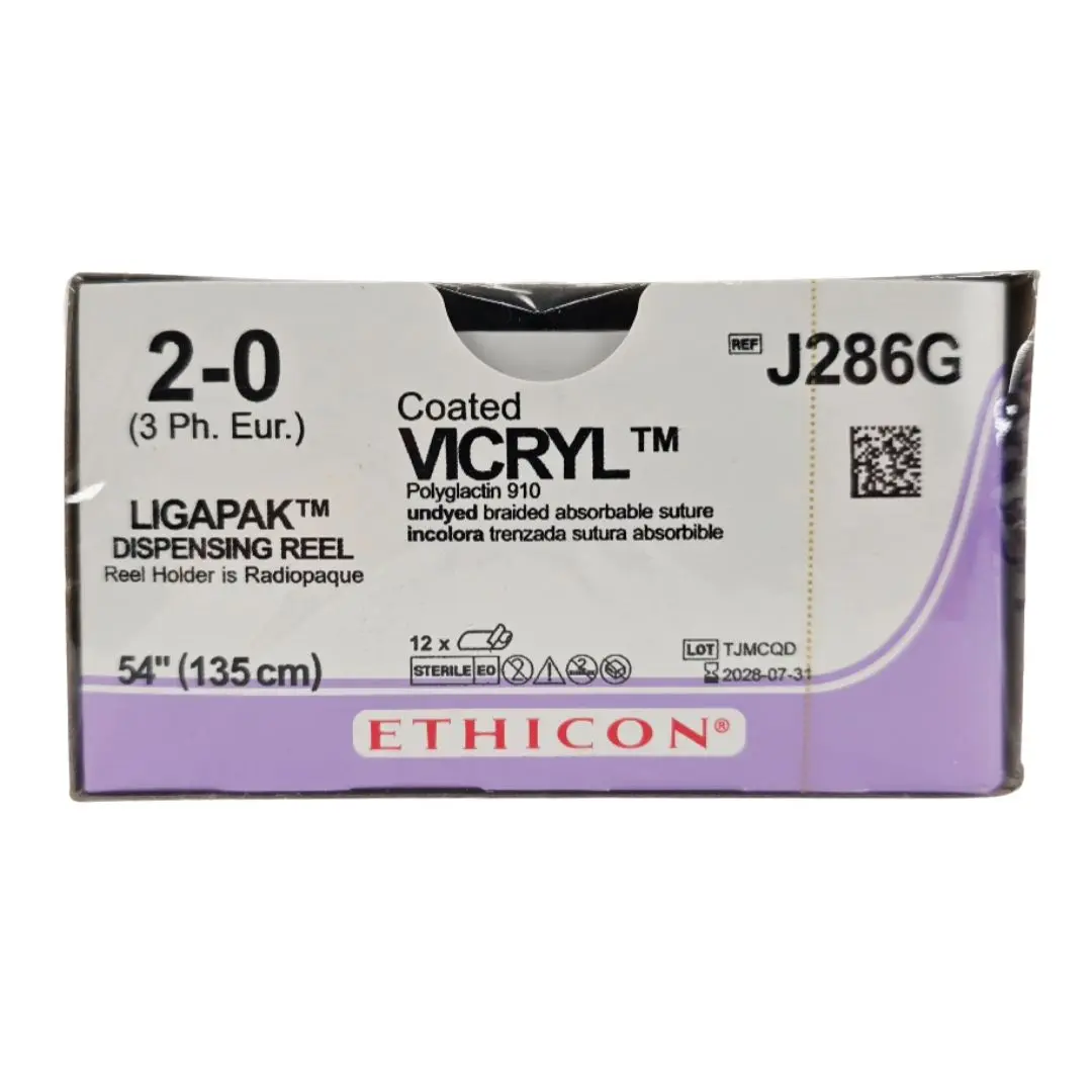 Ethicon J286G 2-0 Coated VICRYL Violet 1X54" LIGAPAK Dispensing Reel BX/12