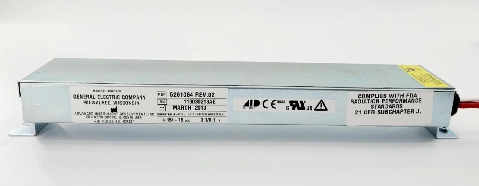 GE 5261064 Discovery XR656 Motorized Extended Wall Bucky 4 Cell ION Chamber - Image 4