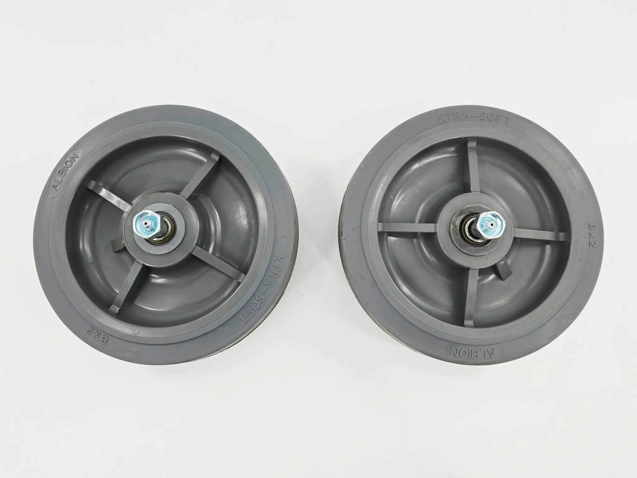 GE AMX-4 46‑303780P1 Two Front Casters Extra Soft 8" x 2" Set of 2 - Image 2