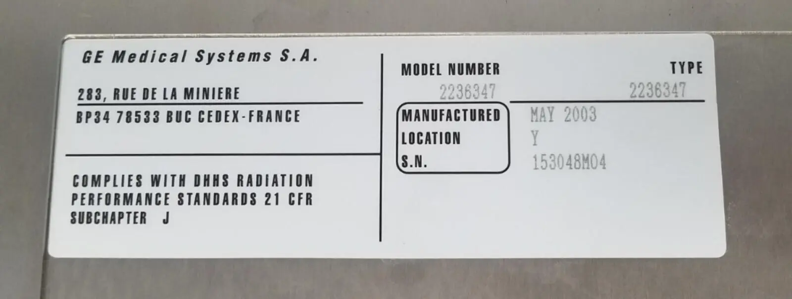 GE Mammo Senograph DMR + 18 x 24 Cassette Holder 2236347 - Image 4