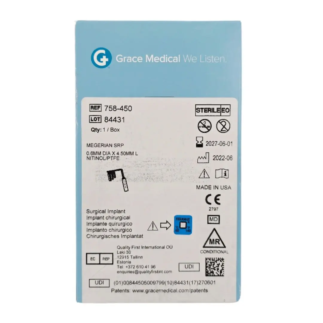 Grace Medical 758-450 Megerian SRP Nitinol/PTFE Ossicular Prosthesis ENT