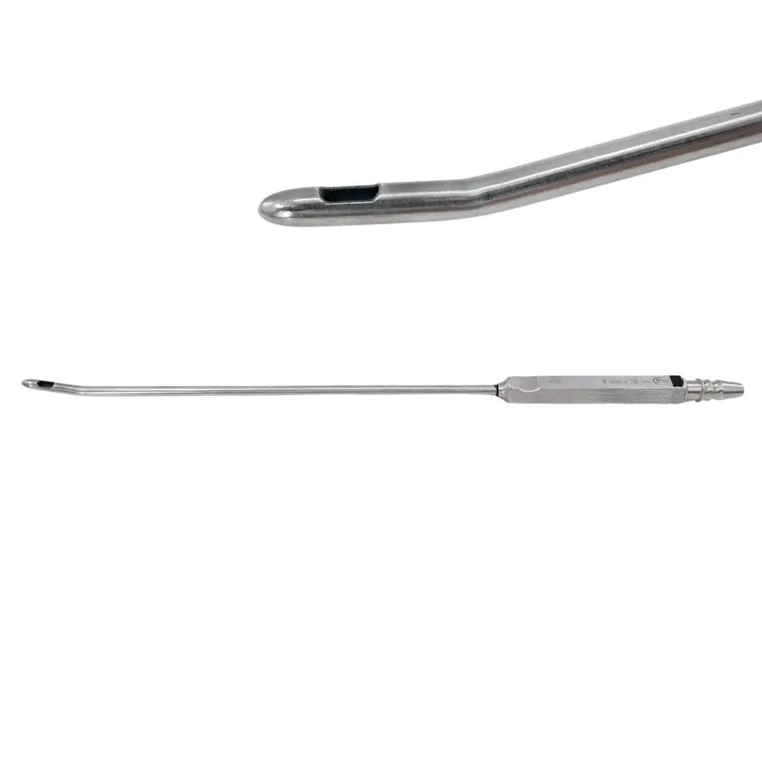 Grams #12 6mm x 28cm Angled Tip Large Handle Liposuction Cannula 16"
