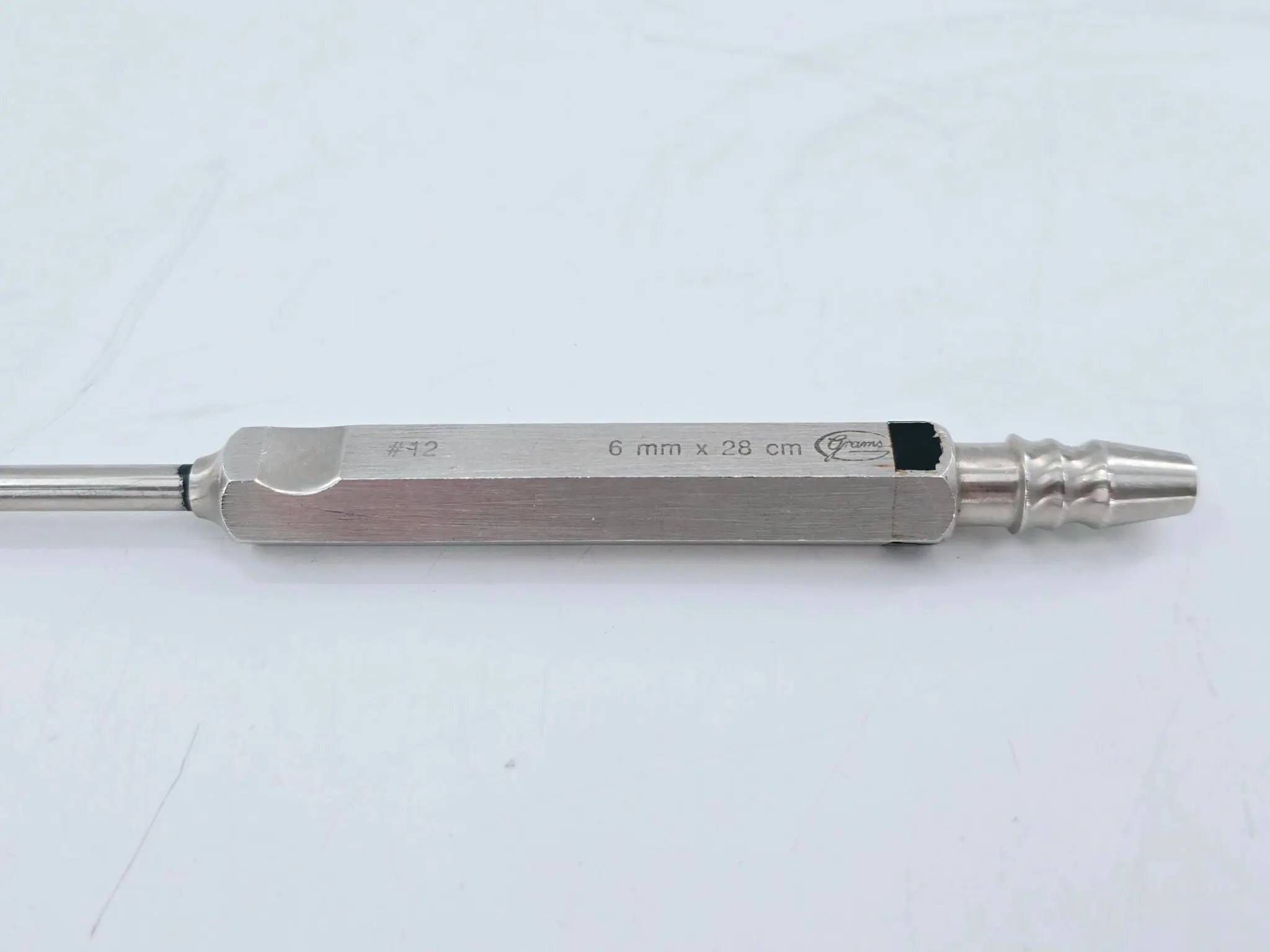 Grams #12 6mm x 28cm Angled Tip Large Handle Liposuction Cannula 16" - Image 3