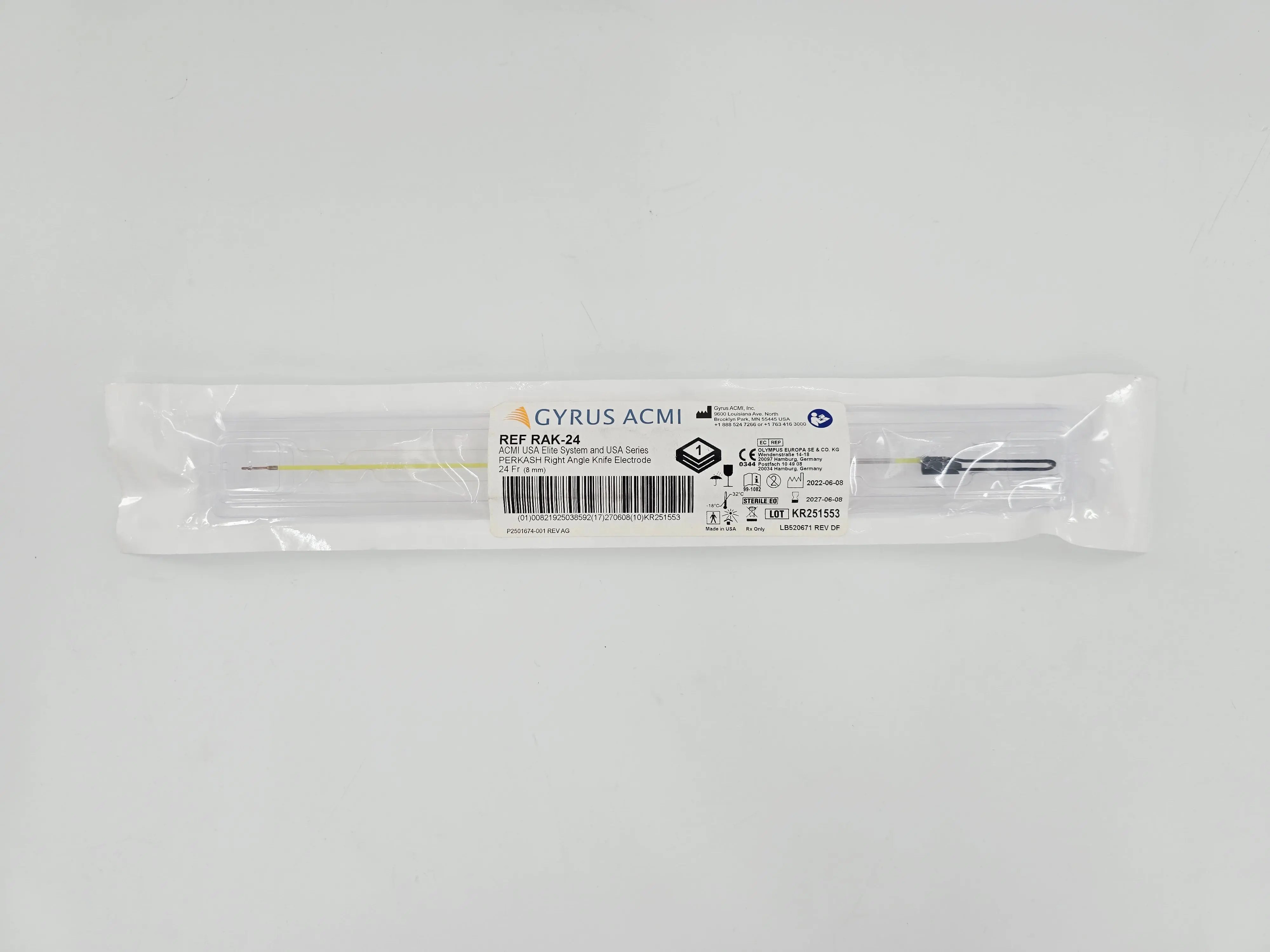 Gyrus ACMI RAK-24 PERKASH Right Angle Knife Electrode 24 Fr. - Image 2