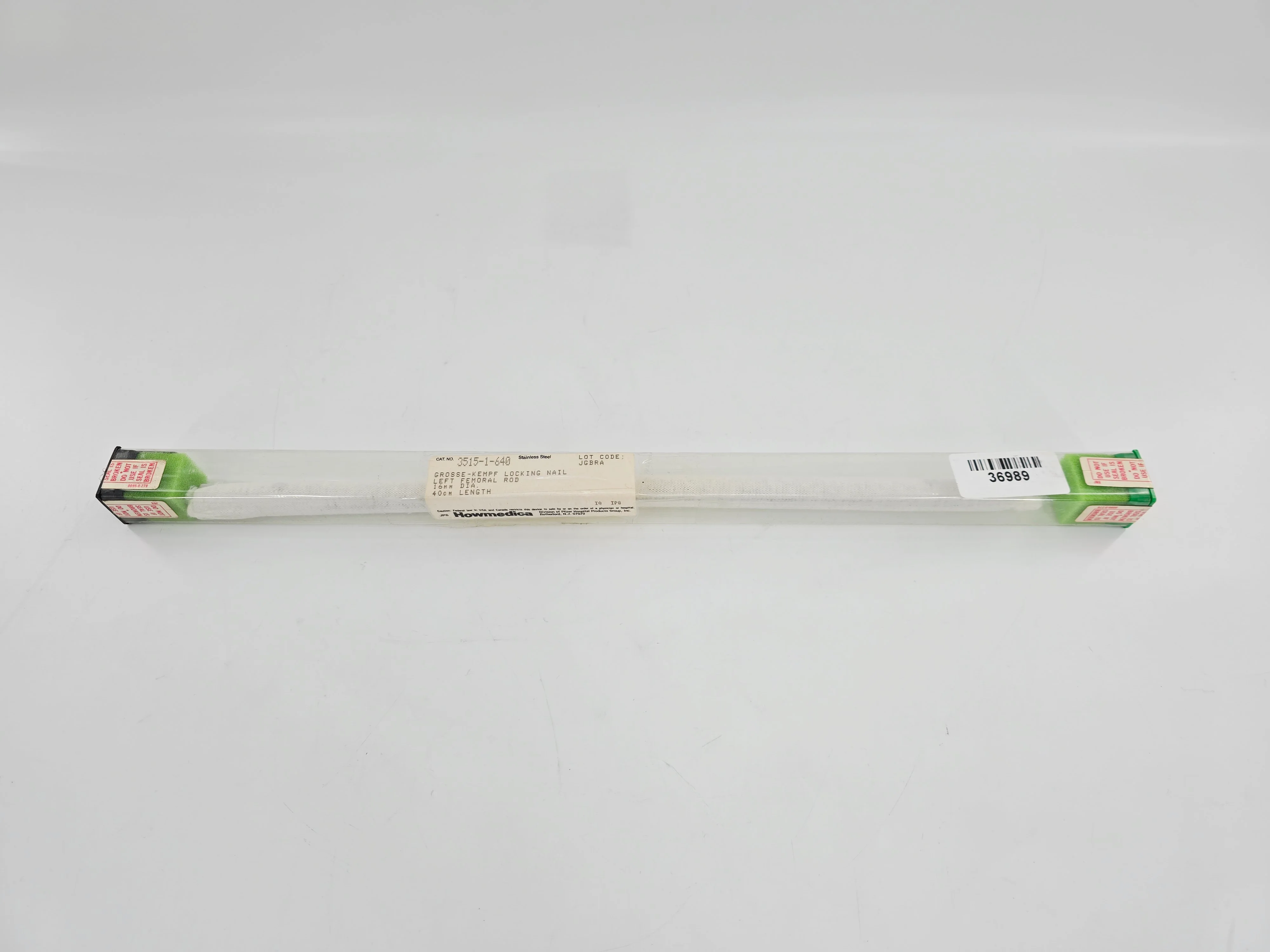 Howmedica 3515-1-640 Grosse-Kempf Left Femoral Locking Nail 16mm x 40cm 1/EA - Image 2