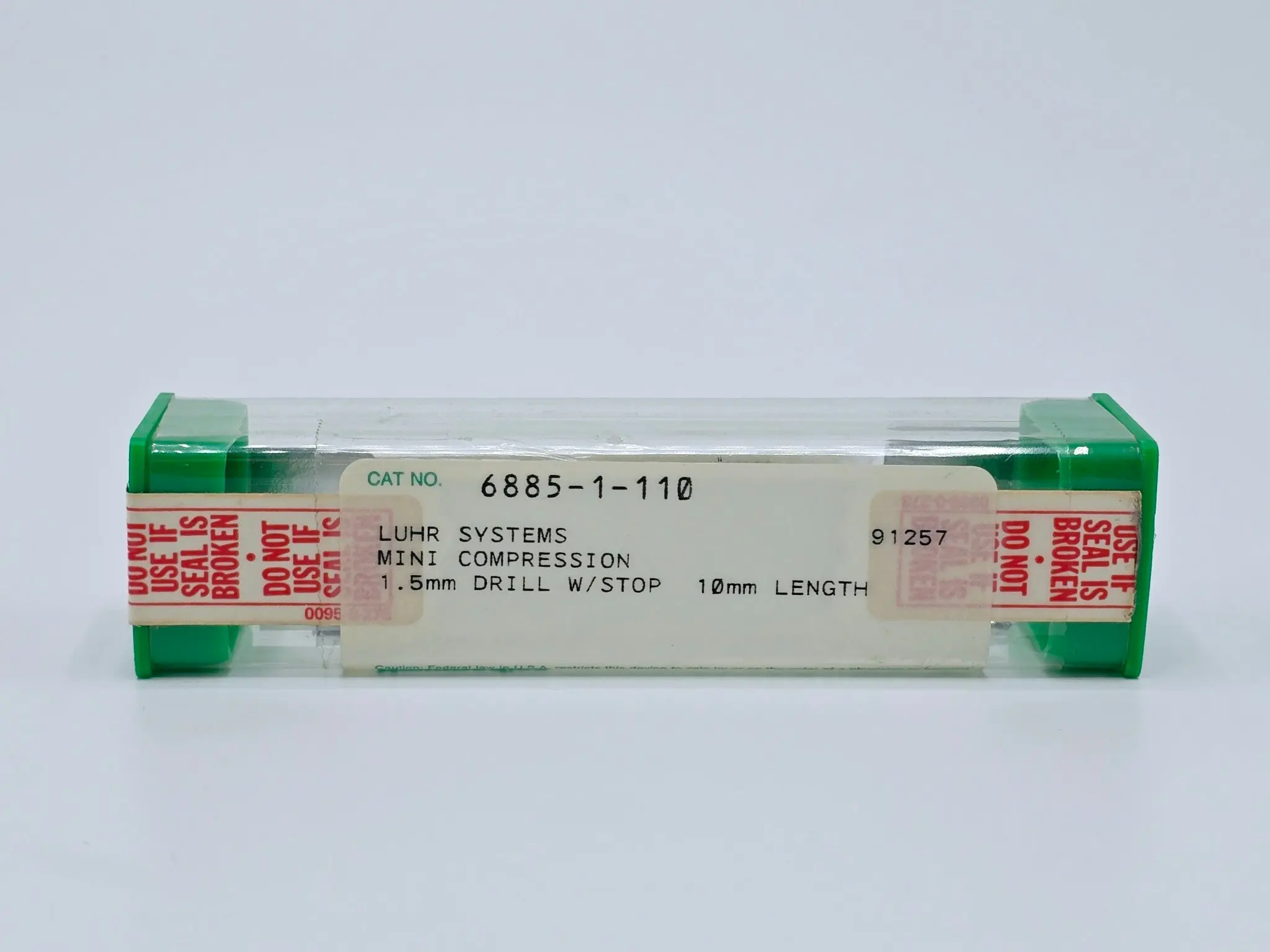 Howmedica 6885-1-110 Mini Compression Drill Bit 1.5mm x 10mm w/stop NEW Open Bx - Image 2
