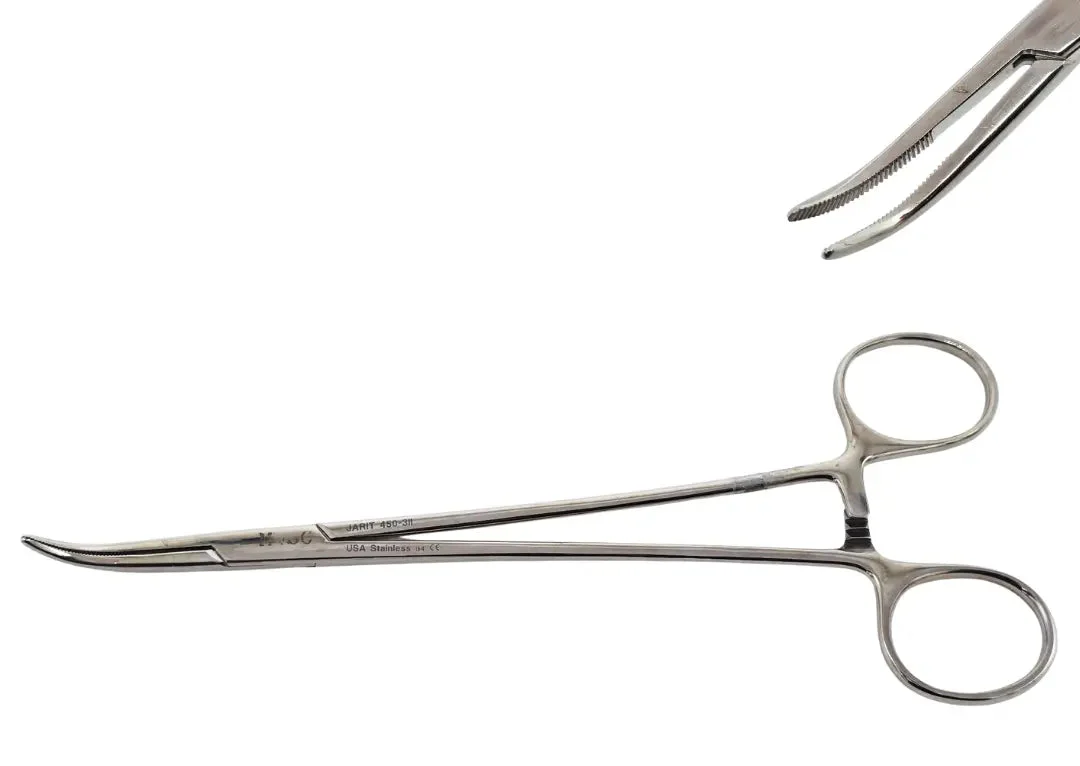 Integra Jarit 450311 Schnidt Tonsil Forceps Closed Ring Curved Surgical Tool