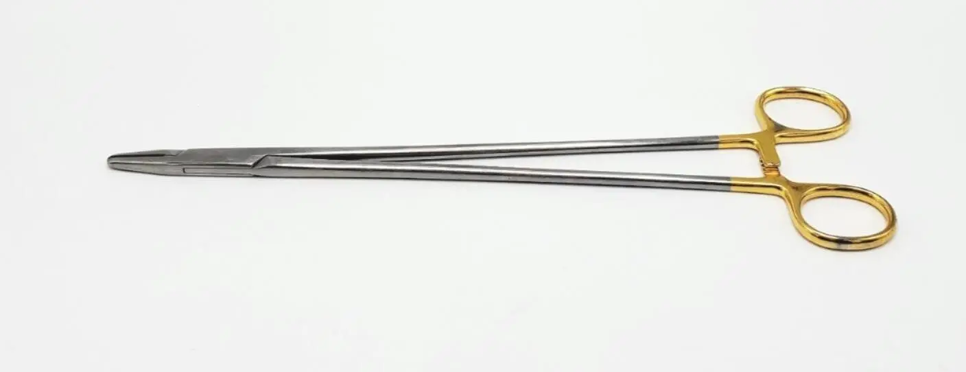 Jarit 121-142 Mayo-Hegar Holder Grooved Jaws Straight 20mm 10-1/2" - Image 3