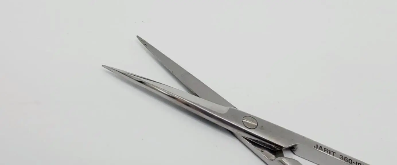 Jarit 360-100 Iris Scissors Straight 105mm Ophthalmic Surgical Instrument – Used - Image 2