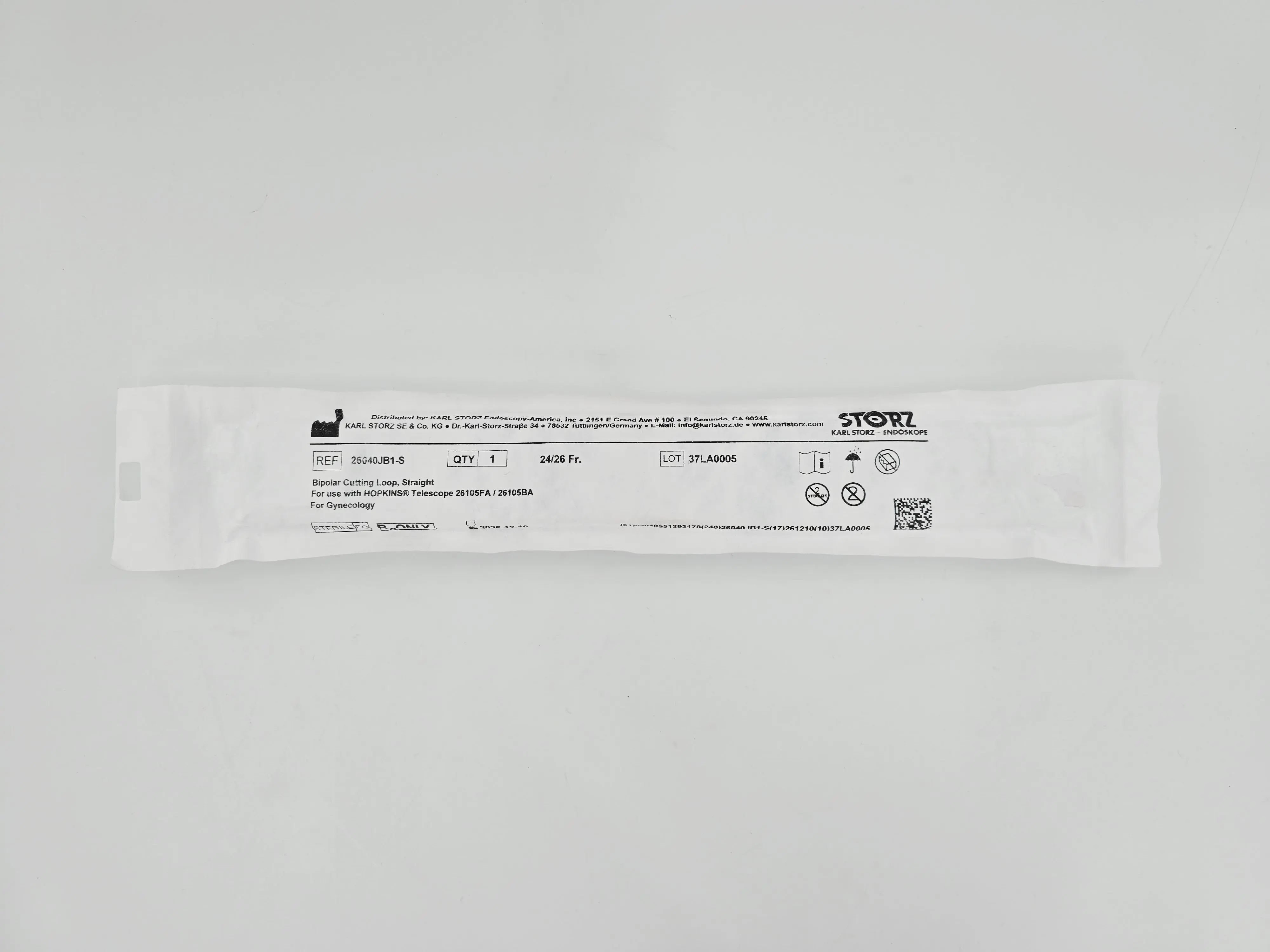 Karl Storz 26040JB1-S Bipolar Cutting Loop Straight 24/26 Fr. - Image 2