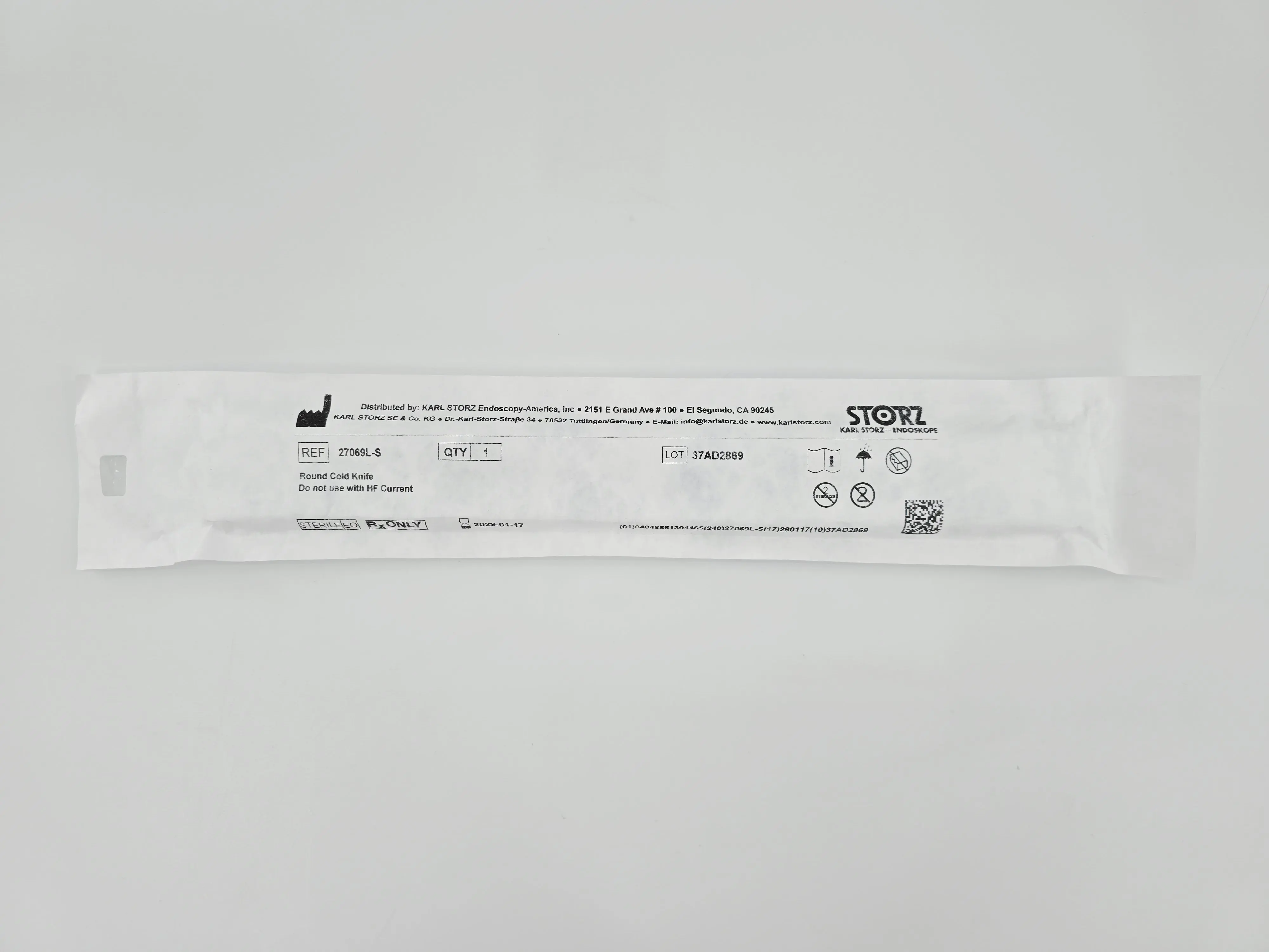 Karl Storz 27069L-S Round Cold Knife - Image 2