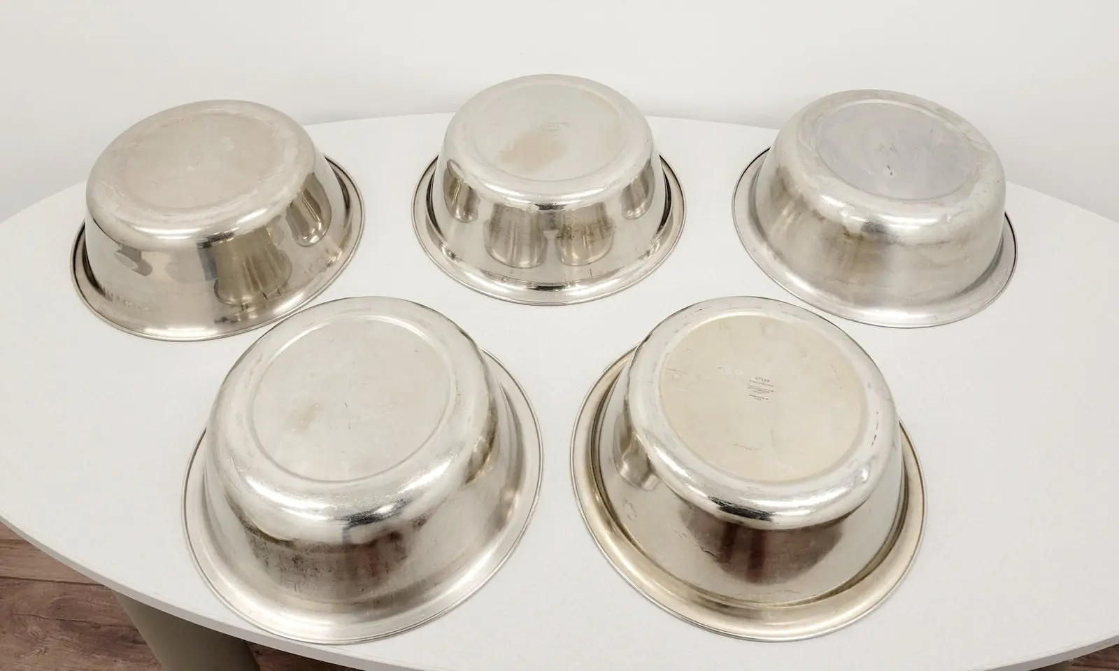 Lot of 5 Stainless Steel Medical Bowls Large 13-1/2" x 4-1/2" – Used - Image 3