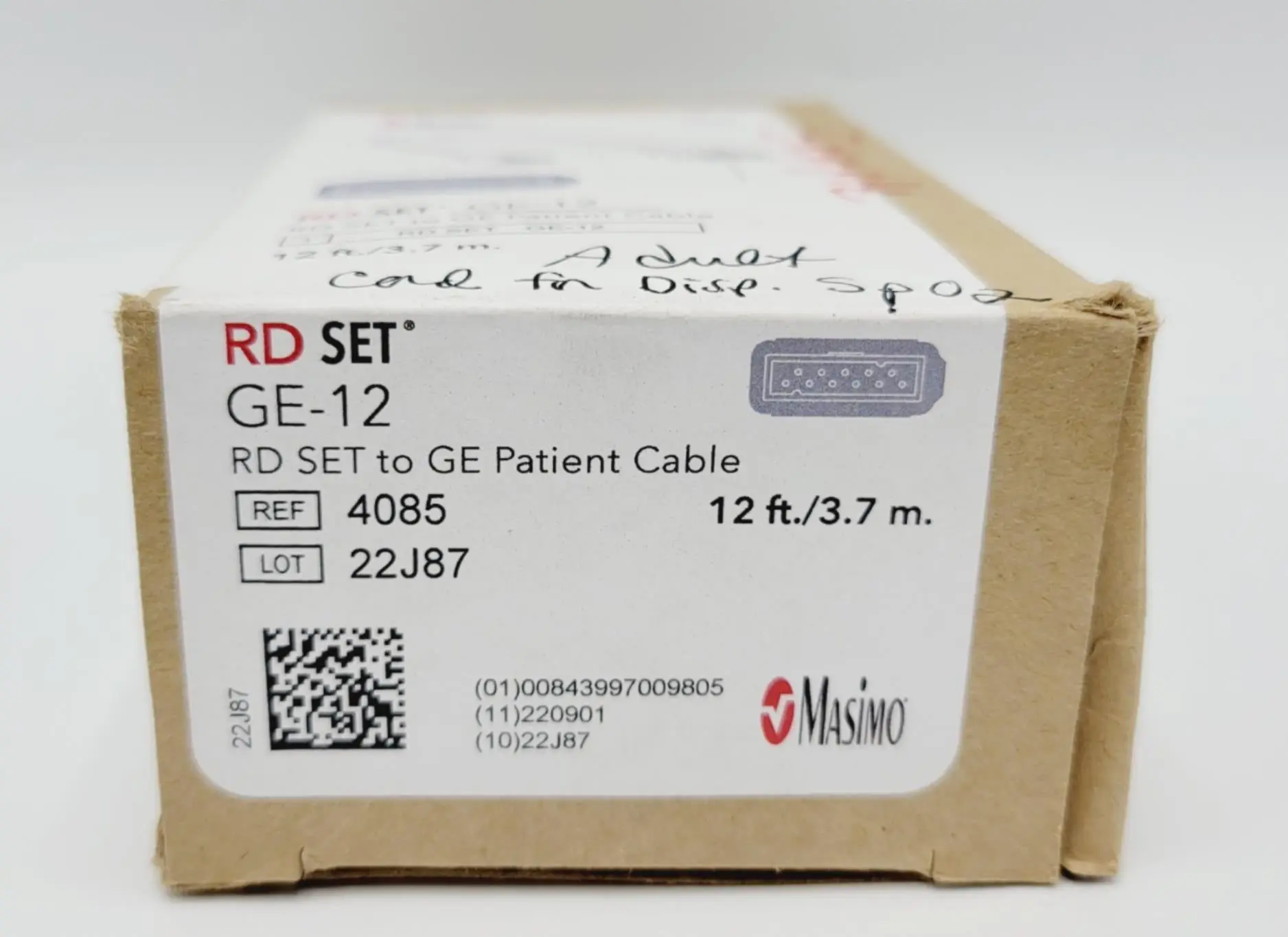 Masimo 4085 GE12 RD SET to GE Patient Cable 12ft SpO2 Adapter - Image 2