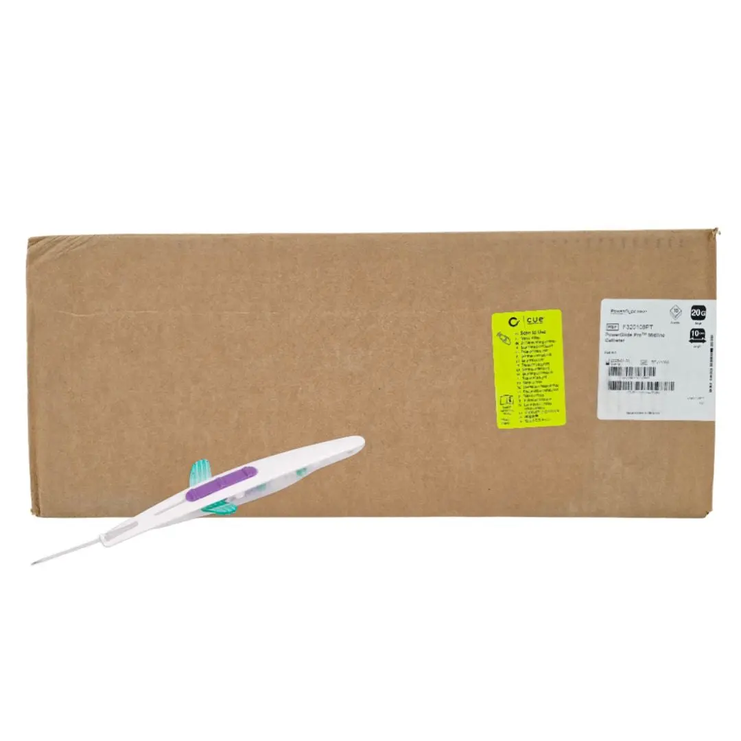 Bard F320108PT PowerGlide Pro Midline Catheter Peripheral Catheter Insertion Kit 20G x 10cm CS/10