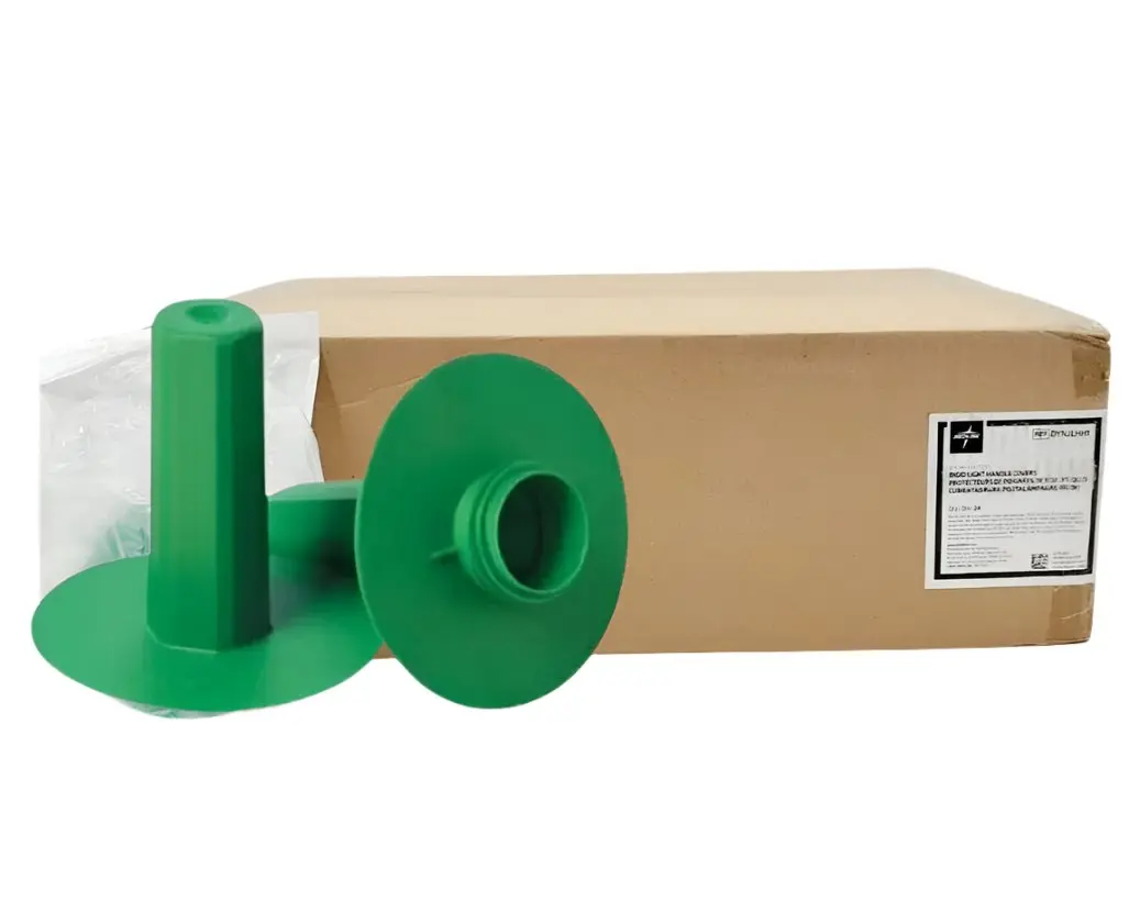Medline DYNJLHH1 Green Rigid Surgical Light Handle Covers Box of 24 Sterile Green Rigid Surgical Light Handle Covers Box of 24 Sterile
