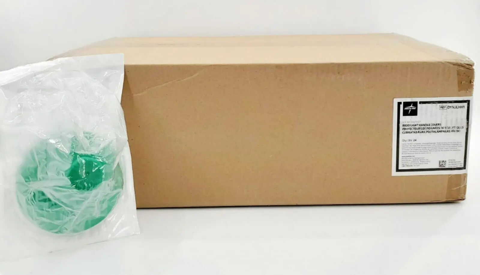 Medline DYNJLHH1 Green Rigid Surgical Light Handle Covers Box of 24 Sterile Green Rigid Surgical Light Handle Covers Box of 24 Sterile - Image 5
