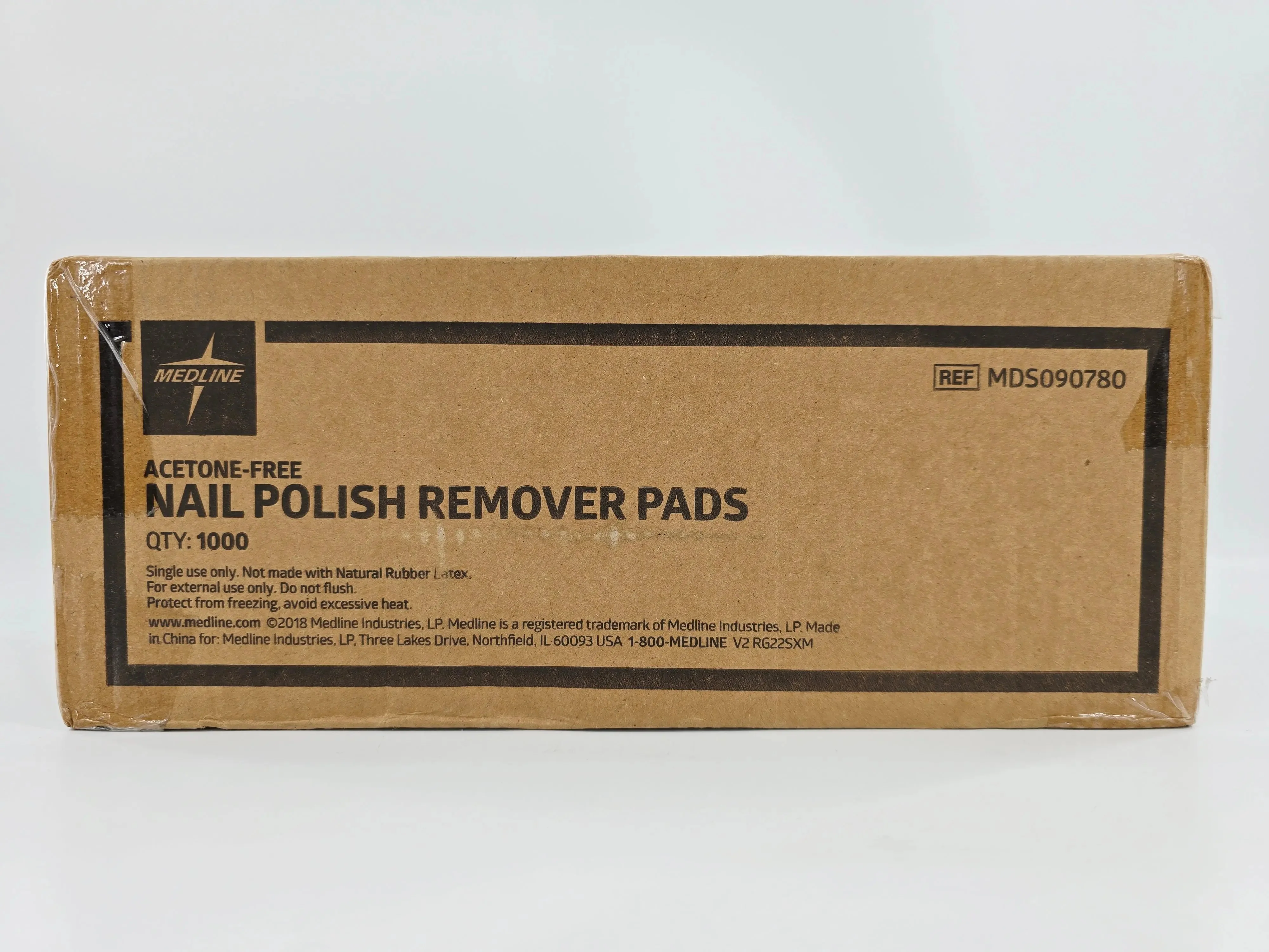 Medline MDS090780 Nail Polish Remover Pads Acetone-Free CS/1000 - Image 2