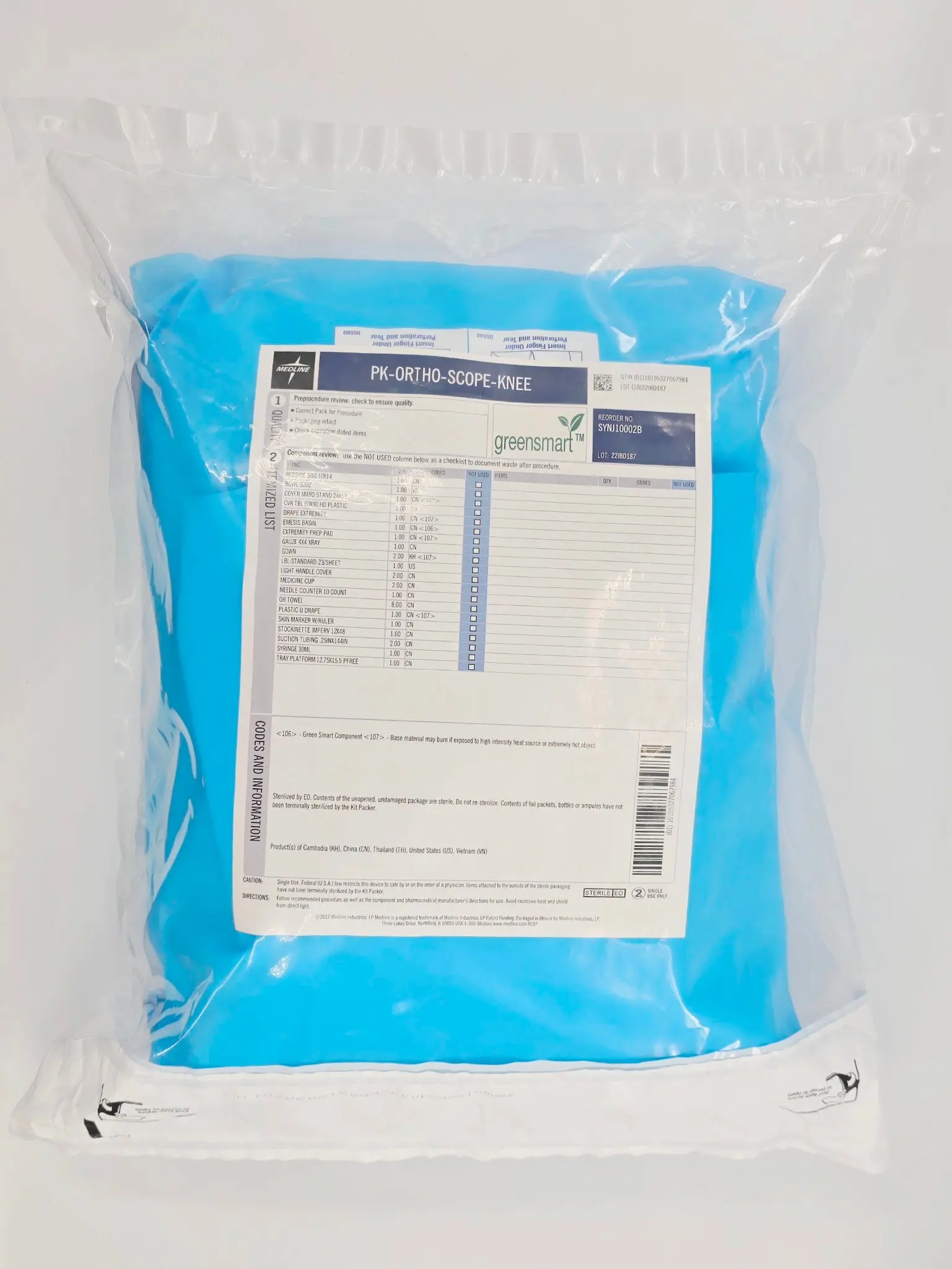 Medline SYNJ10002B PK-ORTHO-SCOPE-KNEE Single-Use Sterile Procedure Kit - Image 2