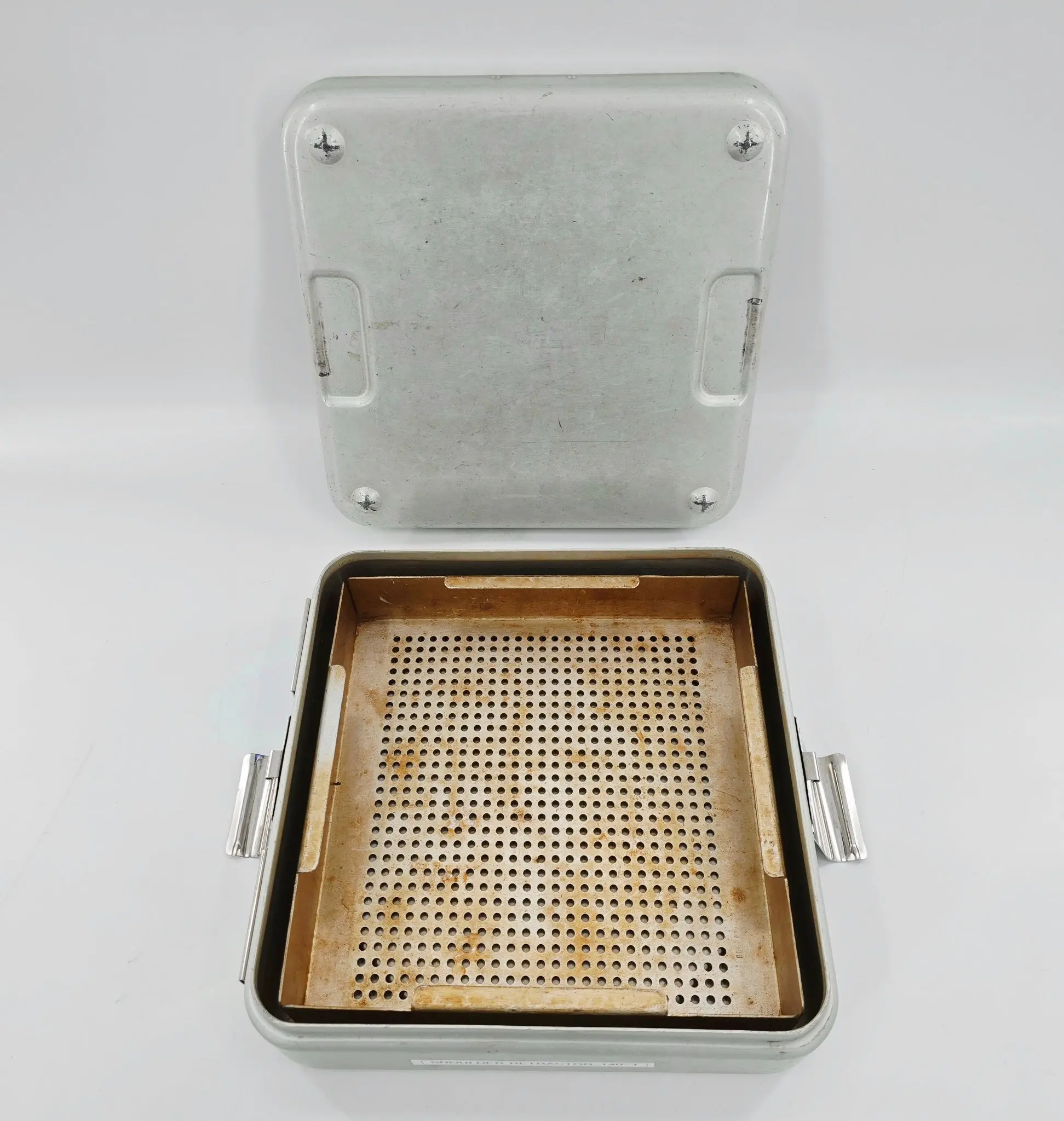 Medline Wagner Steriset Half-Size Instrument Sterilization Container w/ Basket - Image 3