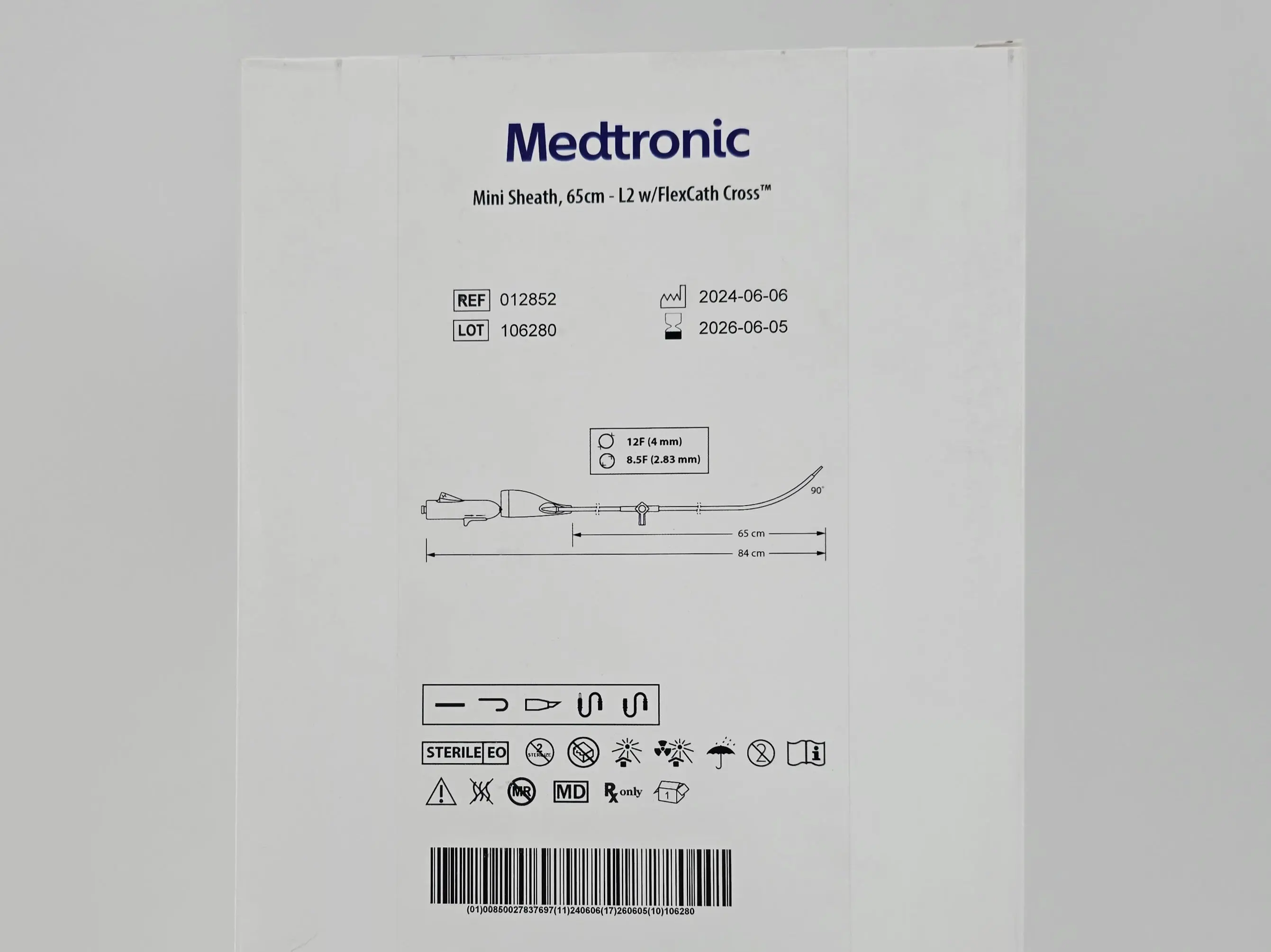 Medtronic 012852 FlexCath Cross Transseptal Solution w/ Mini Sheath 8.5F x 65cm 1/EA - Image 3