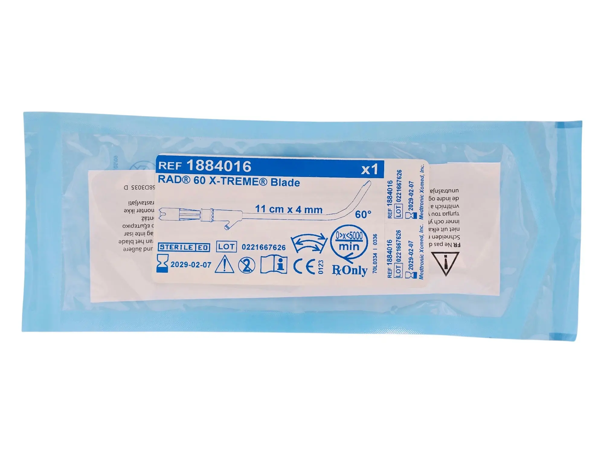 Medtronic 1884016 RAD 60 X-Treme Microdebrider Blade 11cm x 4mm