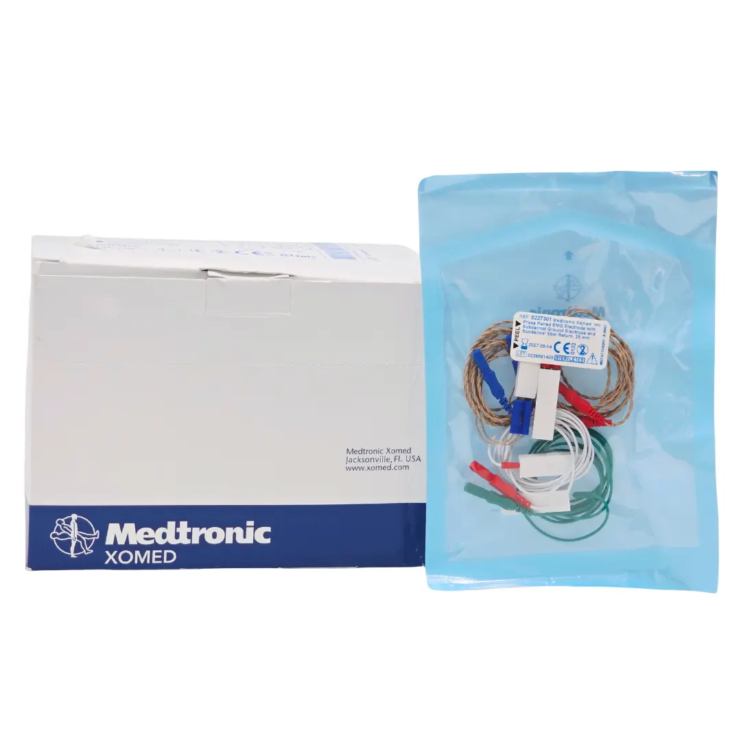 Medtronic 8227301 Prass Paired EMG Electrodes 25mm w/ Ground & Return Box 5
