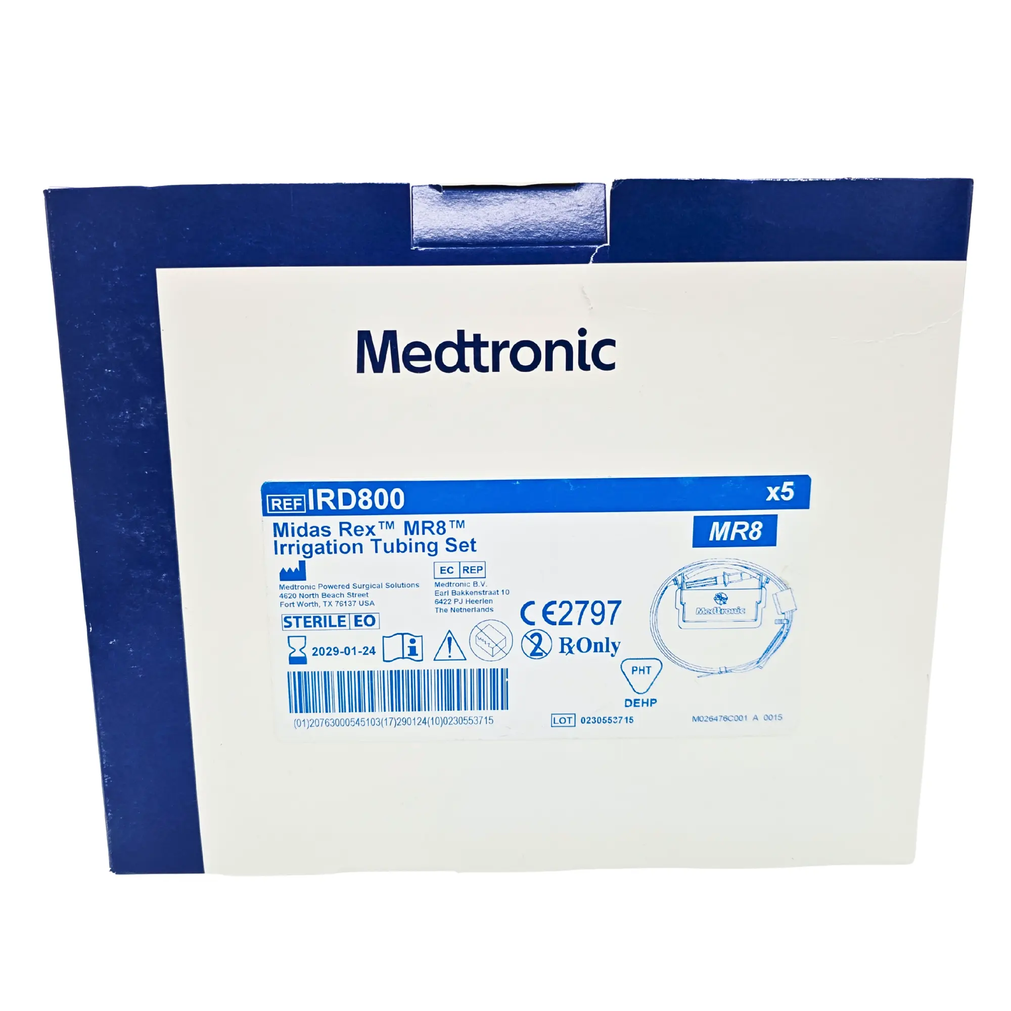 Medtronic IRD800 Midas Rex MR8 High-Speed Drill Irrigation Tubing Set – Box of 5