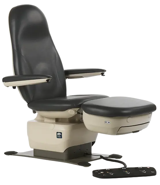MTI 528 Podiatry & Wound Care Chair - Non-Lift Base, 100-240V, 24 in Seat, 725 lb Capacity (Product 528-001-80)