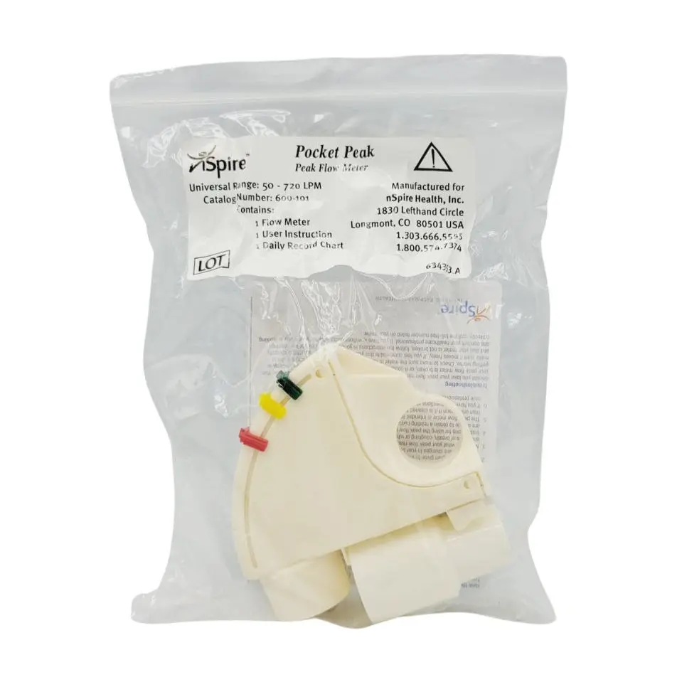 Nspire 600-101 Pocket Peak Flow Meter Universal Range 50-720 LPM - Image 3