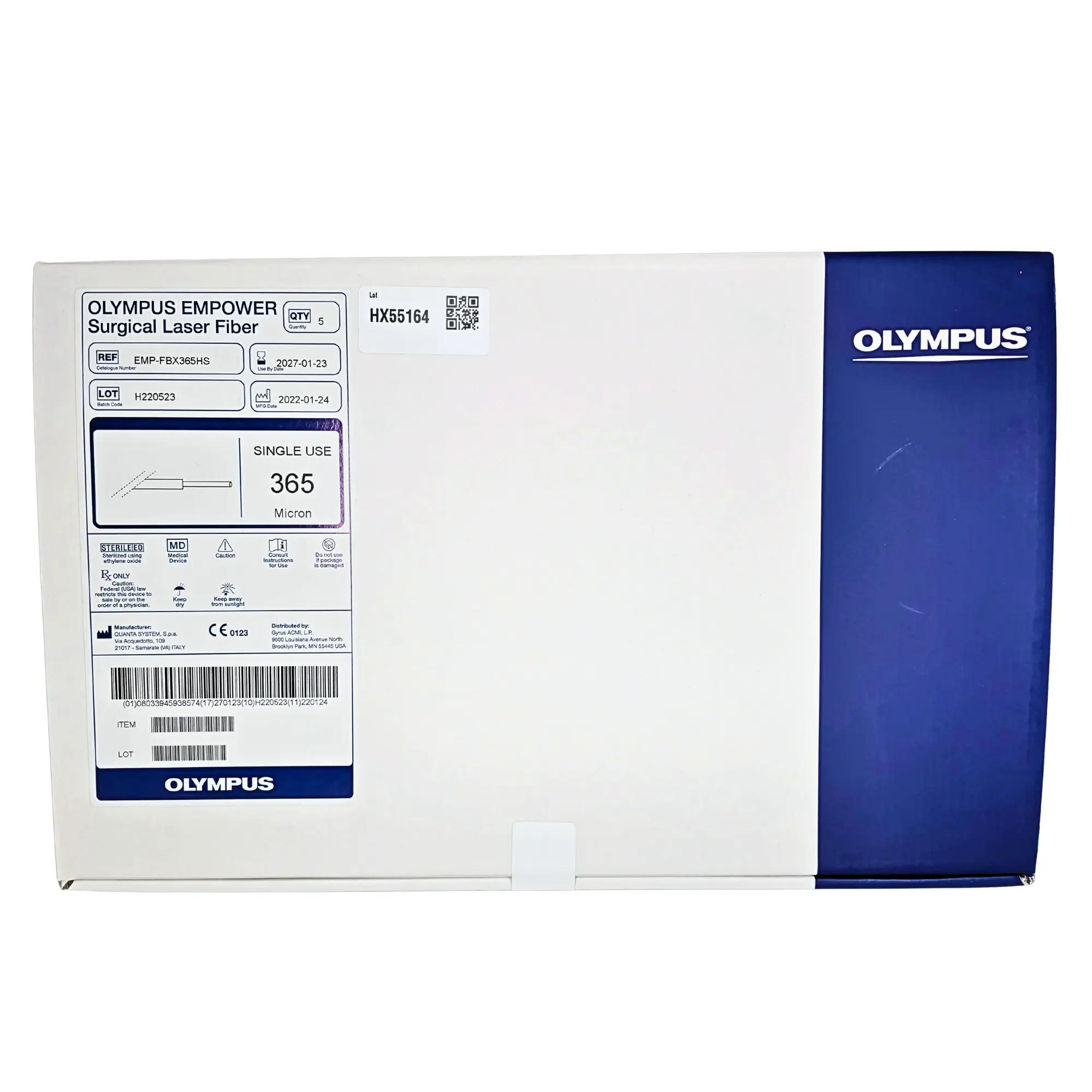 Olympus EMP-FBX365HS Empower Surgical Laser Fiber - 365 Micron, Single-Use (5 Box) OEM – New