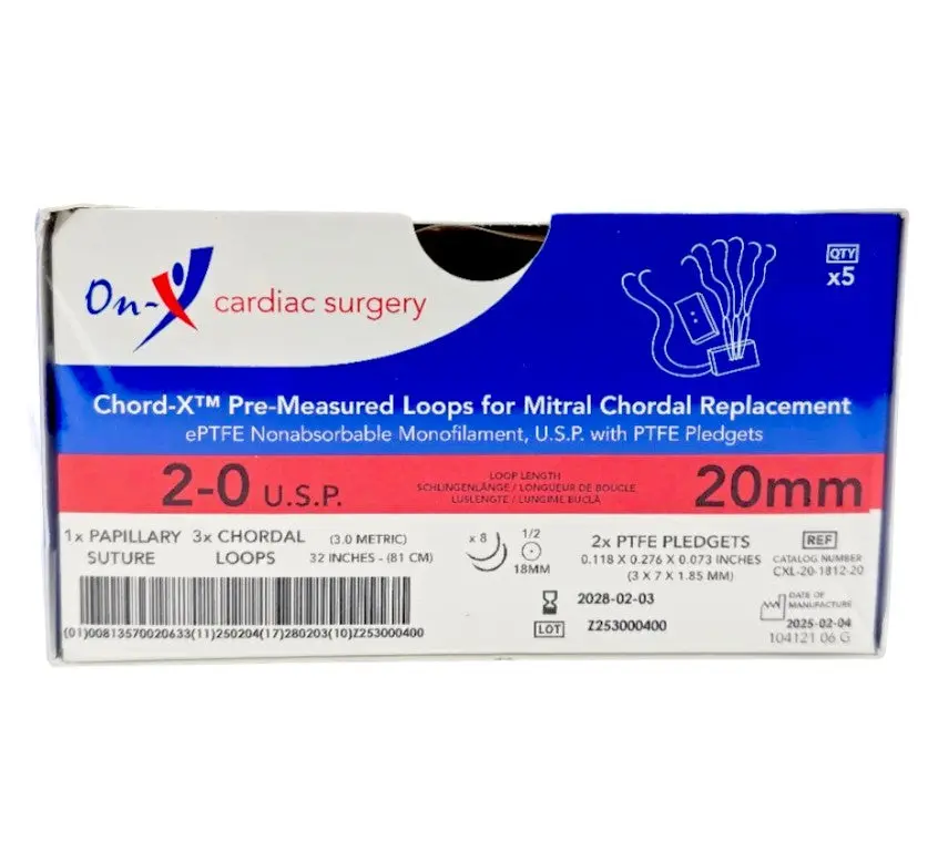 ON-X CXL-20-1812-20 Artificial Chordal Replacement Prosthesis Cardiac Surgery