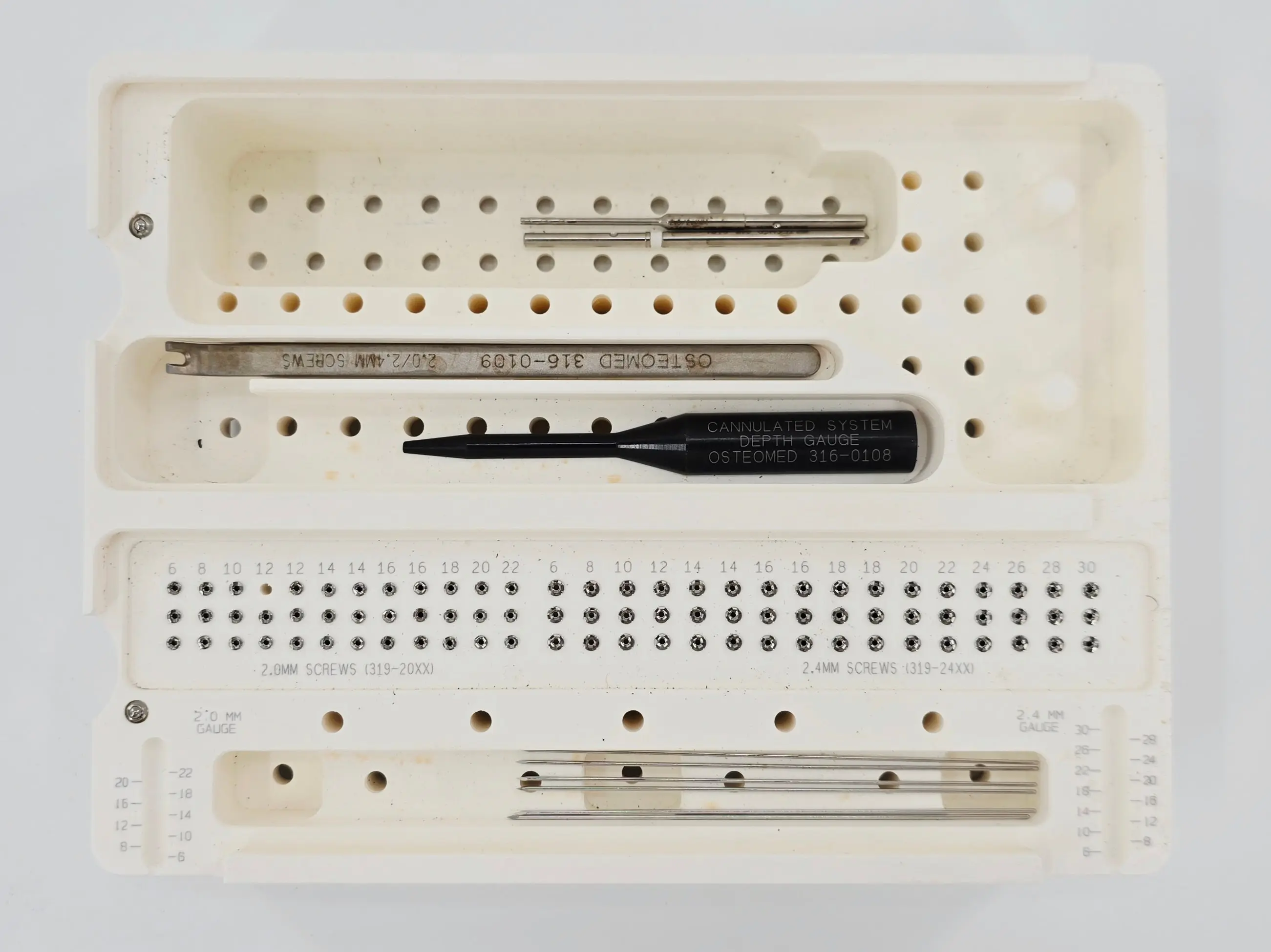 OsteoMed 2.0/2.4mm Cannulated Screw System Instrument Implant Set - Image 3