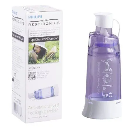 Philips 1077478 Respironics OptiChamber Diamond Anti-Static Valved Holding Chamber