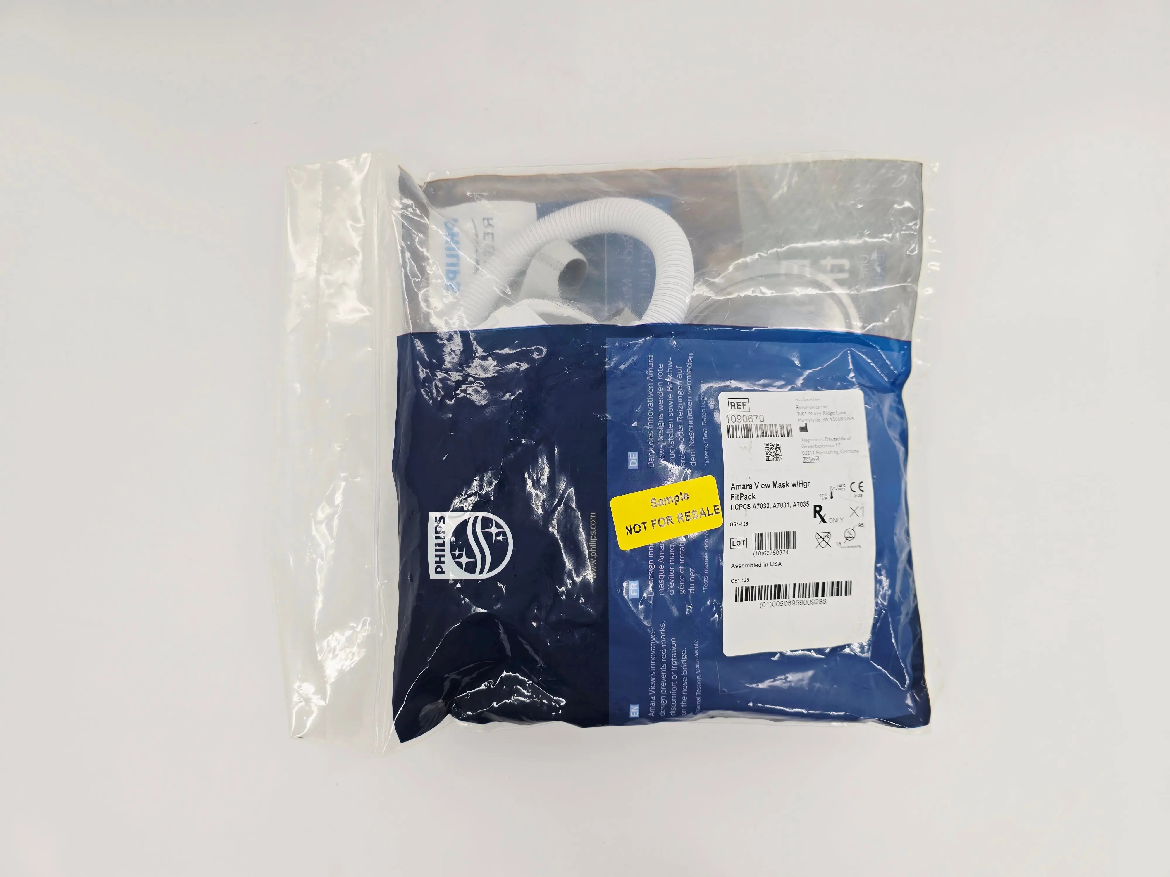 Philips 1090670 Respironics Amara View Full Face Mask FitPack w/ Headgear Small Medium Large Cushions - Image 2