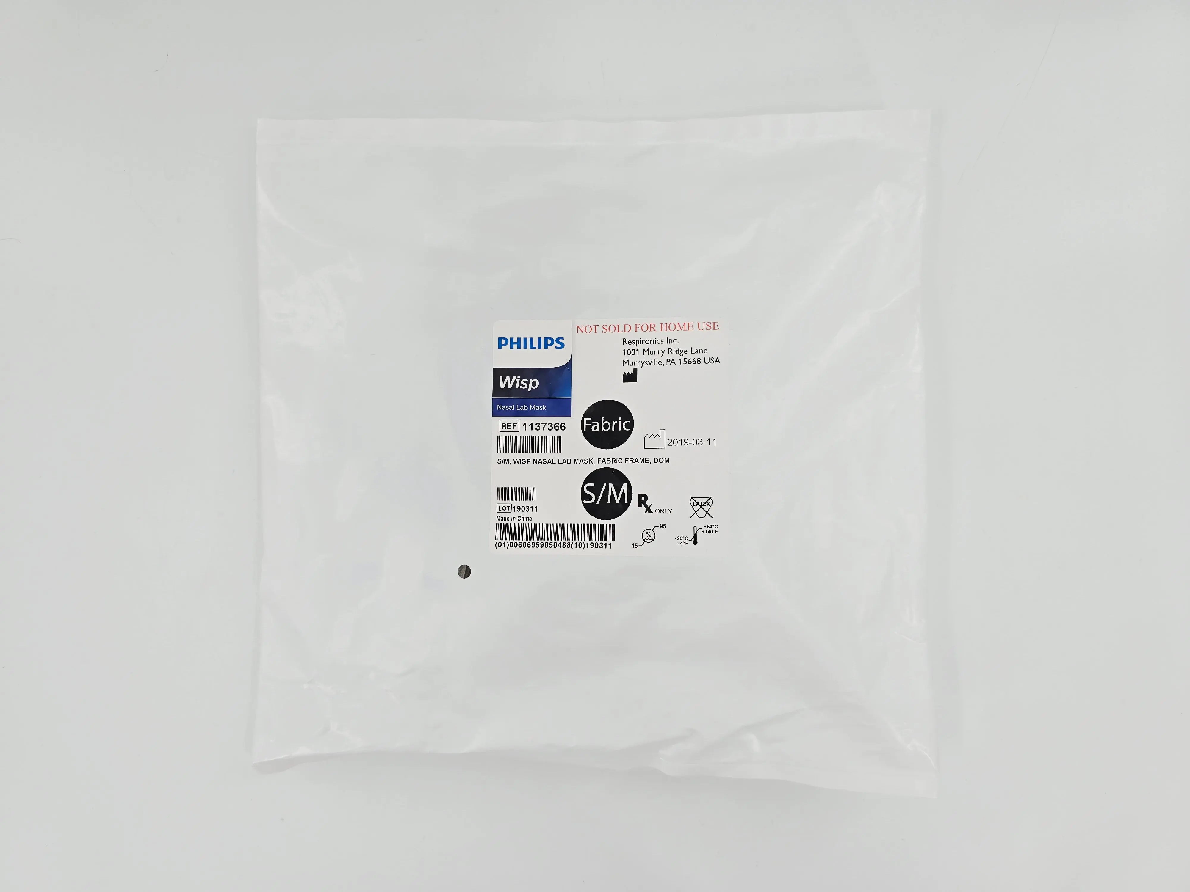Philips 1137366 Respironics Wisp Nasal Lab Mask Fabric Frame Small-Medium - Image 2