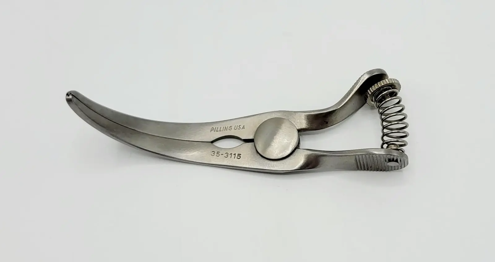 Pilling 35-3115 DeBakey Glover Bulldog Clamp Curved 3-1/8" Used - Image 2