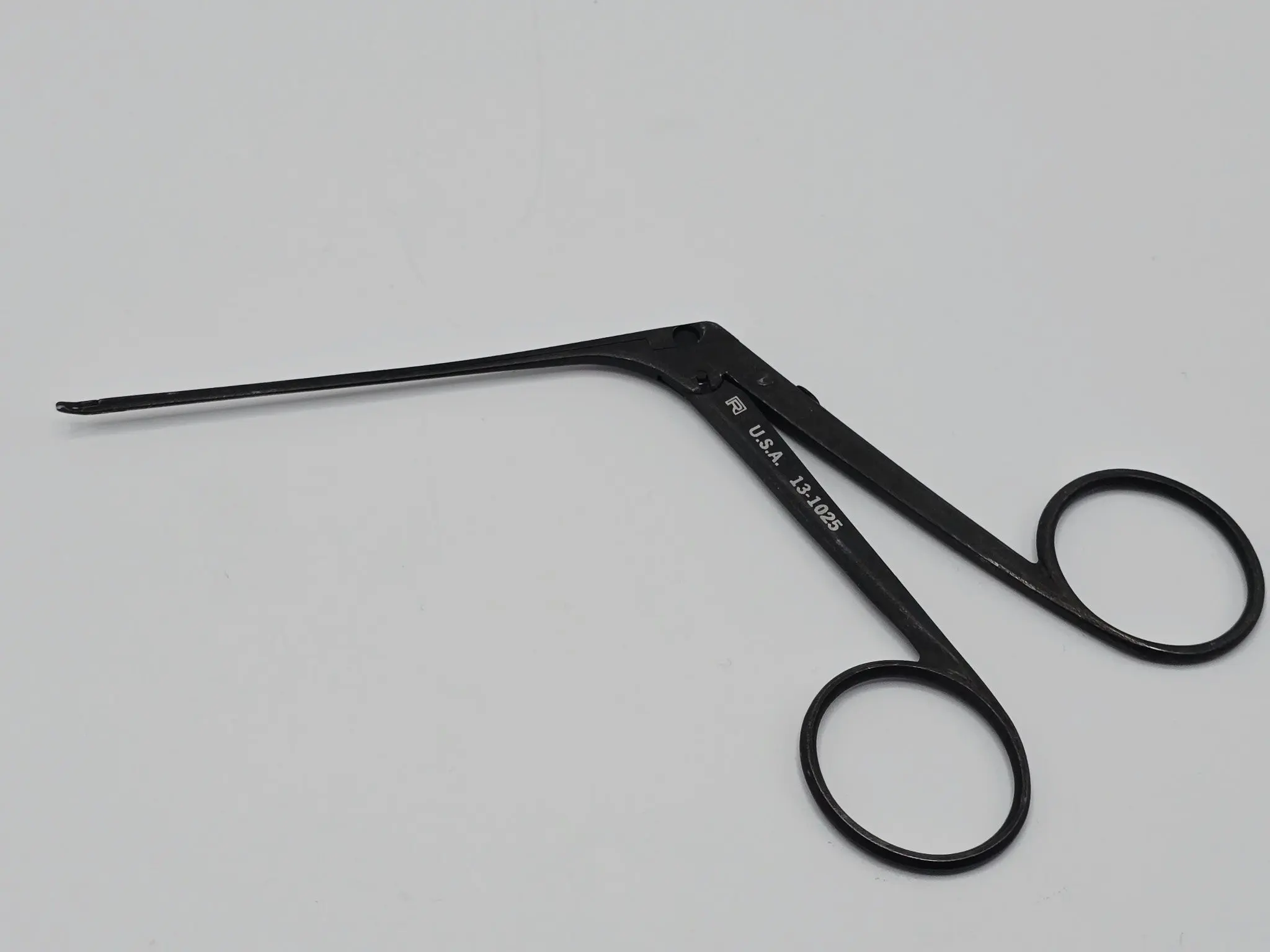 Richards 13-1025 Left Curved Cupped Forceps 4mm Jaw ENT Instrument - Image 2