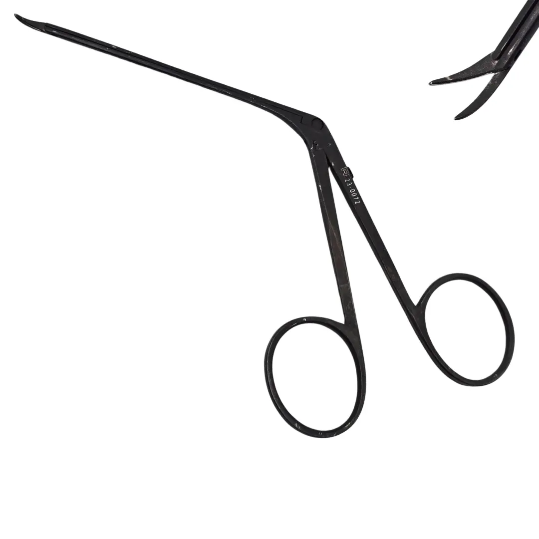Richards 23-0072 Ebony Micro Left Curved Jaw Scissors Surgical Instrument