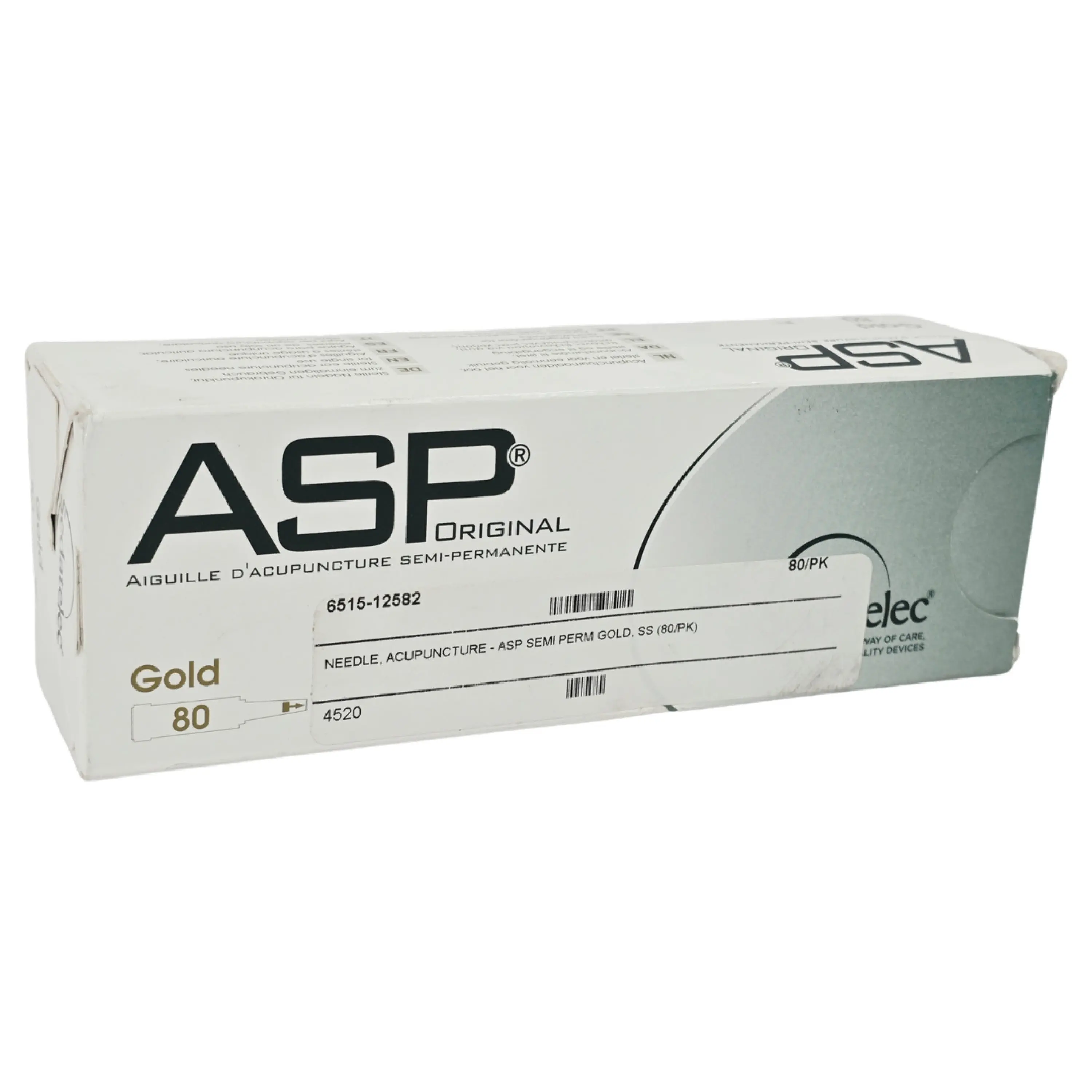 Sedatelec ASPG80 ASP Original Gold Semi-Permanent Ear Acupuncture Needles – Box of 80 New