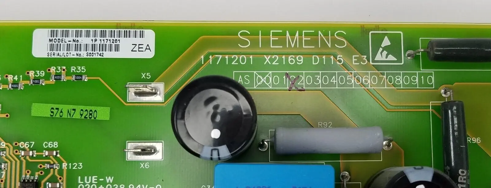 Siemens 1171201 Multix Rad Room D115 Starting Device Board - Image 3