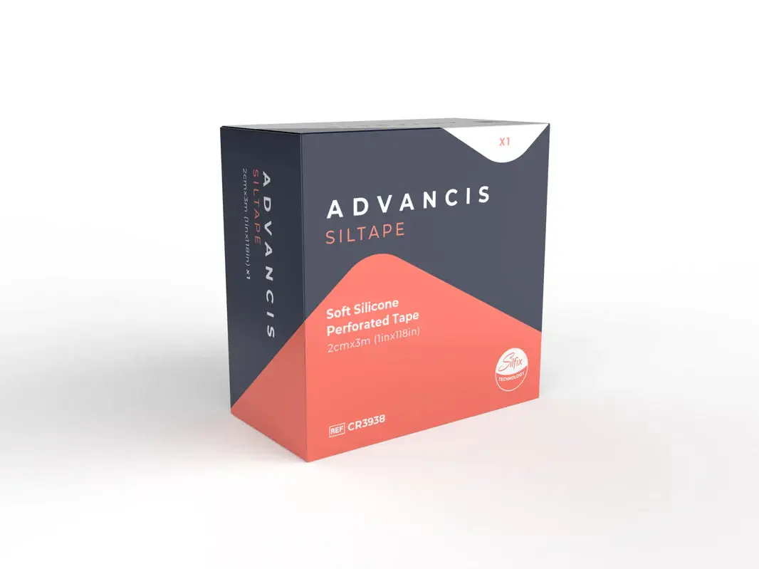 Advancis Medical Siltape Pain-Free Silicone Tape for Fragile Skin & Scar Management 12 case - Image 2