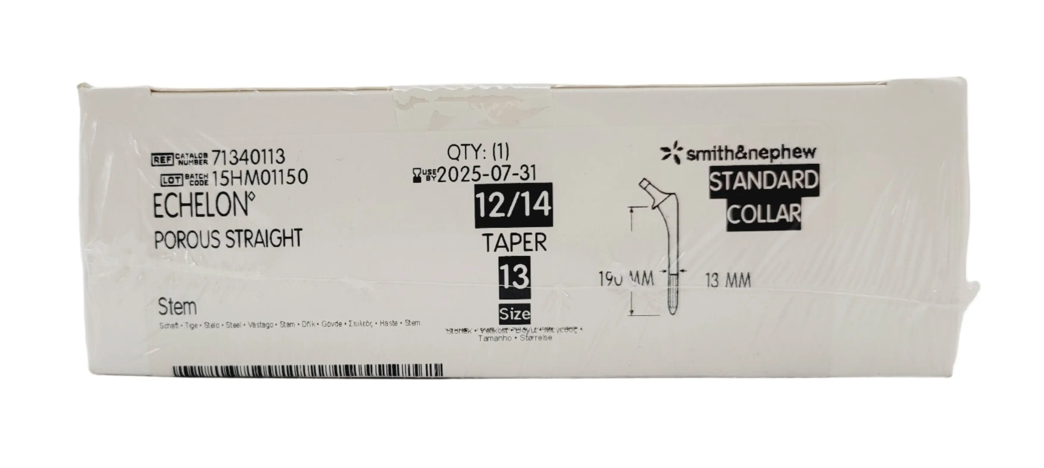 Smith & Nephew, Inc. 71340113 Coated hip femur prosthesis, modular